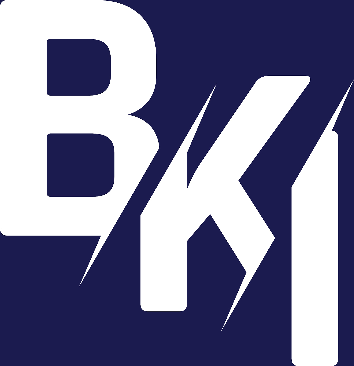 monogram letters initial logo design bki