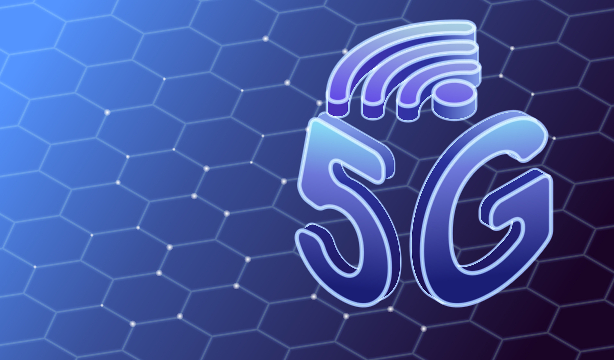 futuristic background 5g wireless symbol and mesh