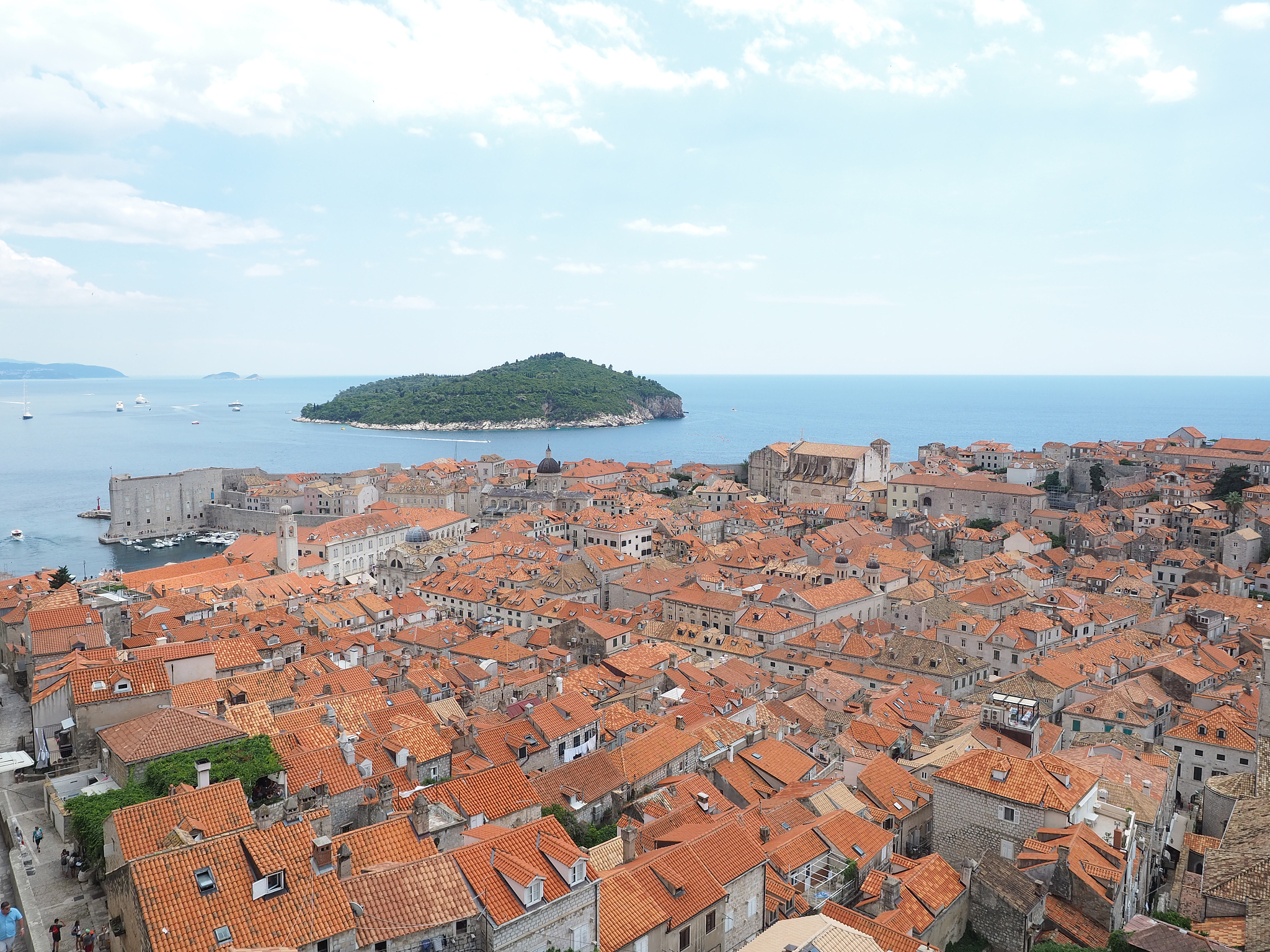 view of dubrovnik old town, croatia