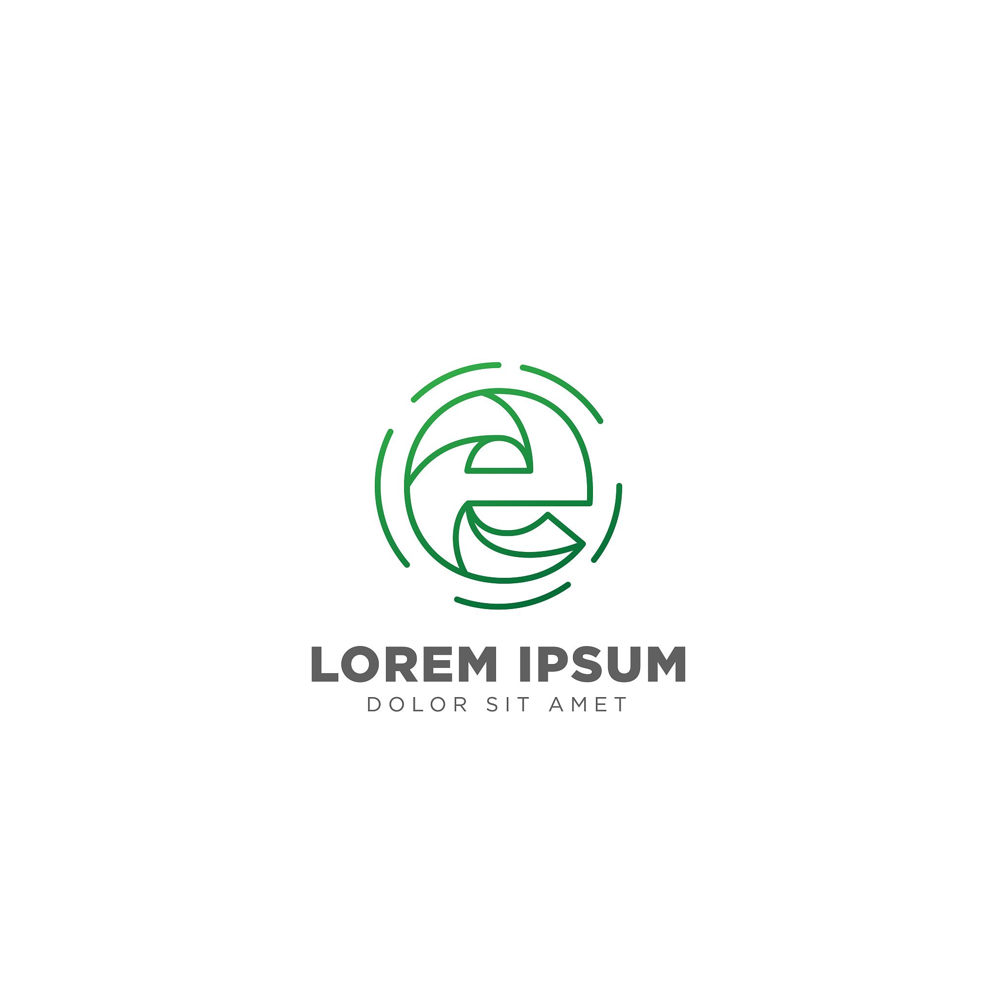 letter e abstract icon vector design