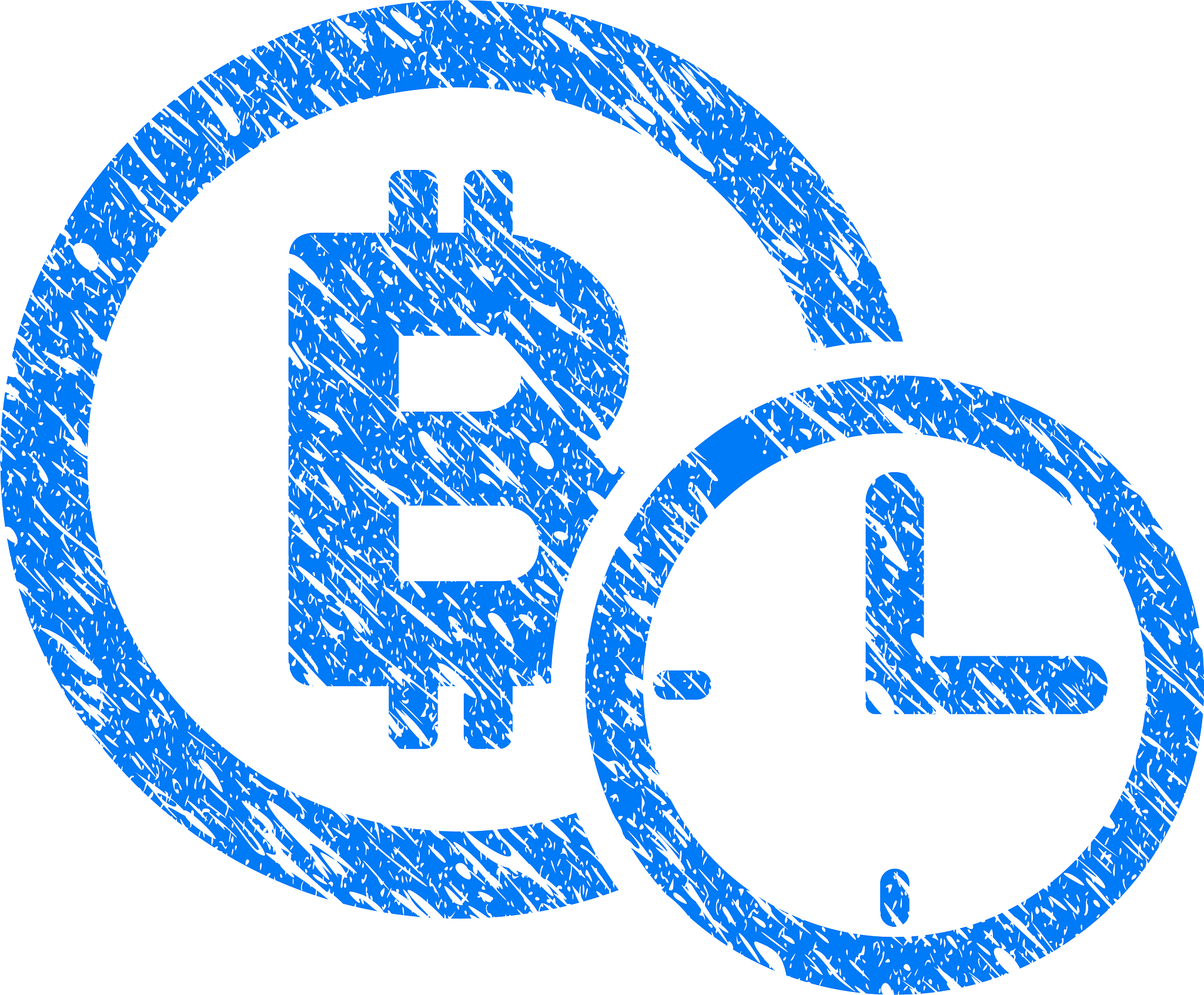 bitcoin credit time grunge icon