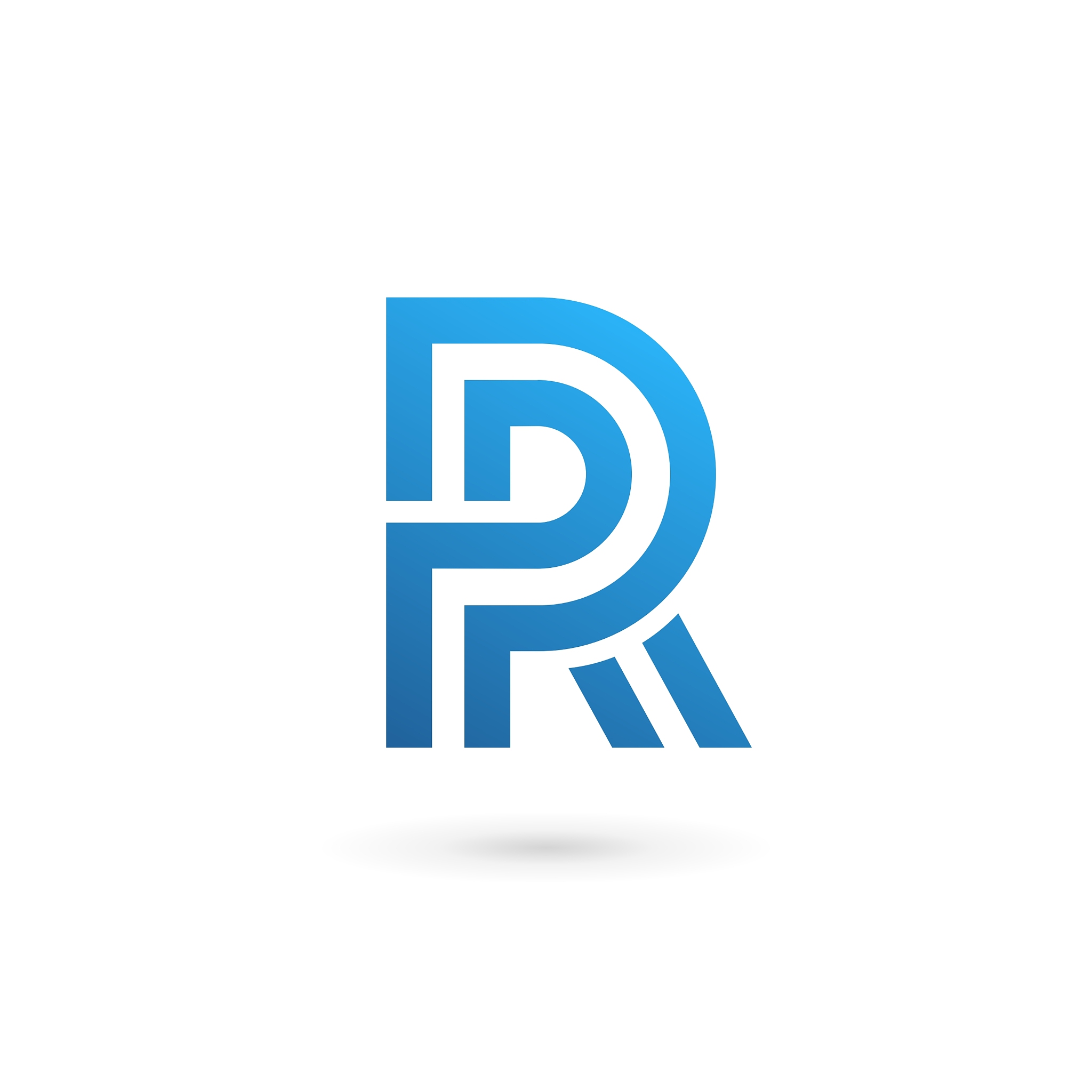 letter r logo icon design template elements