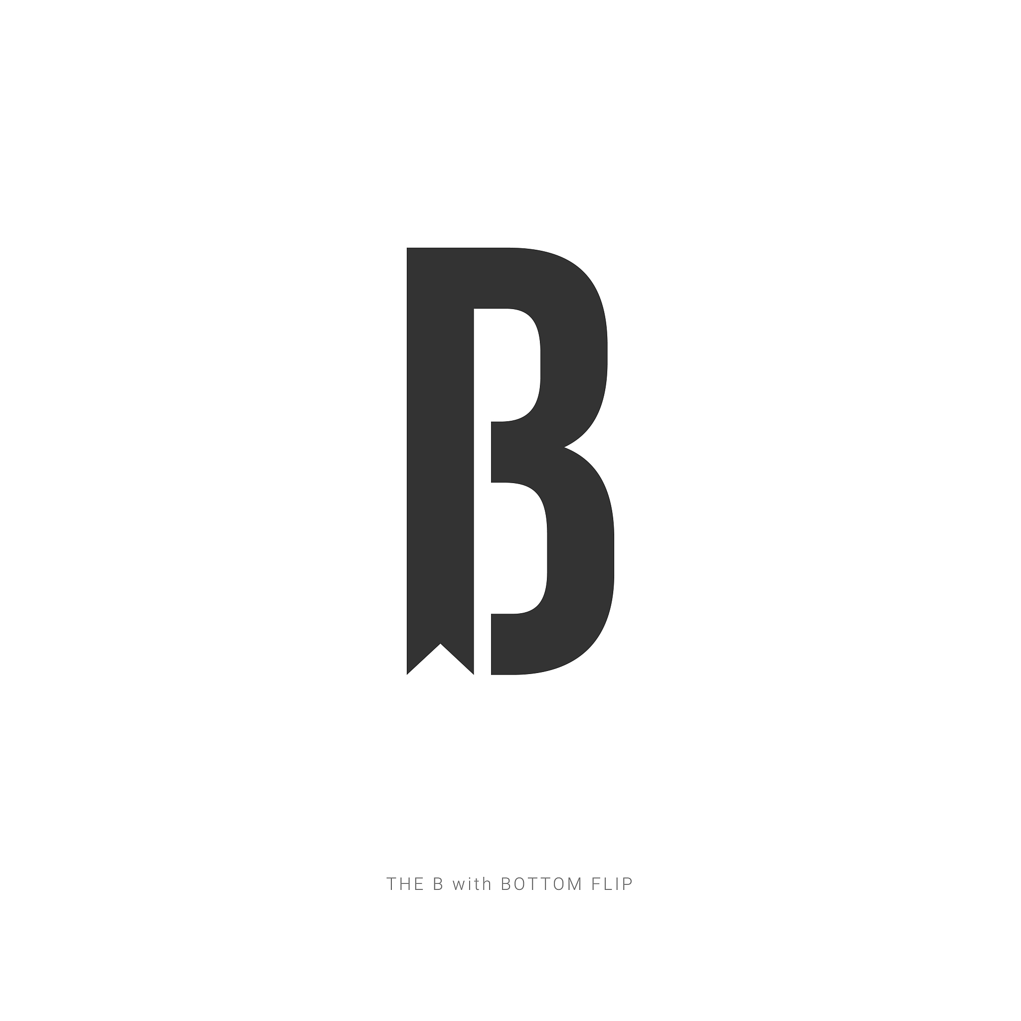 abstract b letter with bookmark. vector illustration