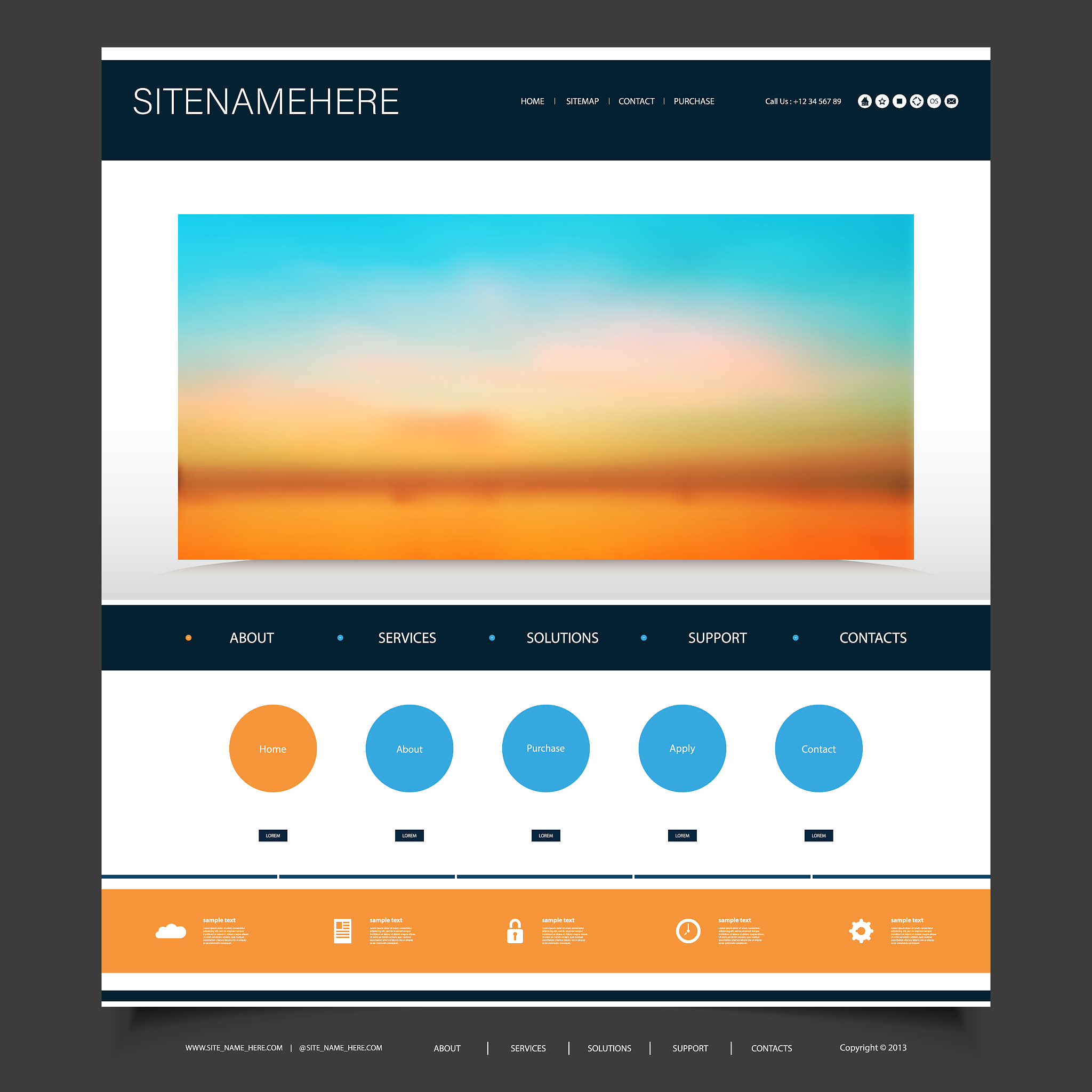 one page website template