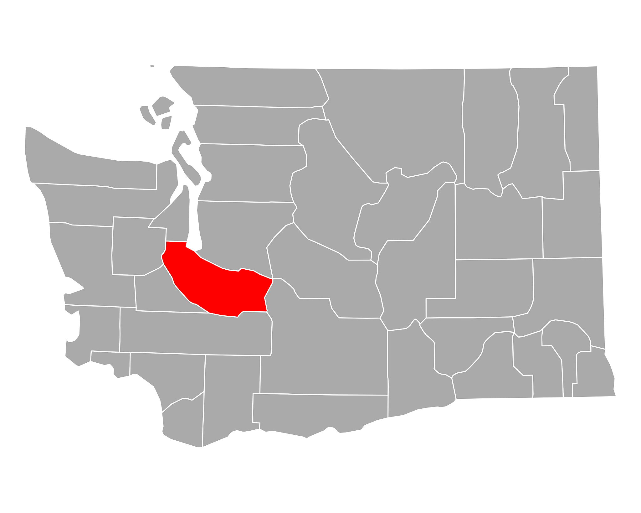 map of pierce in washington