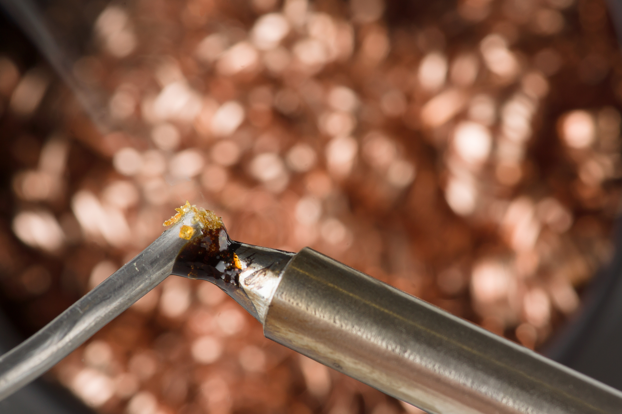 metal chips in the tank