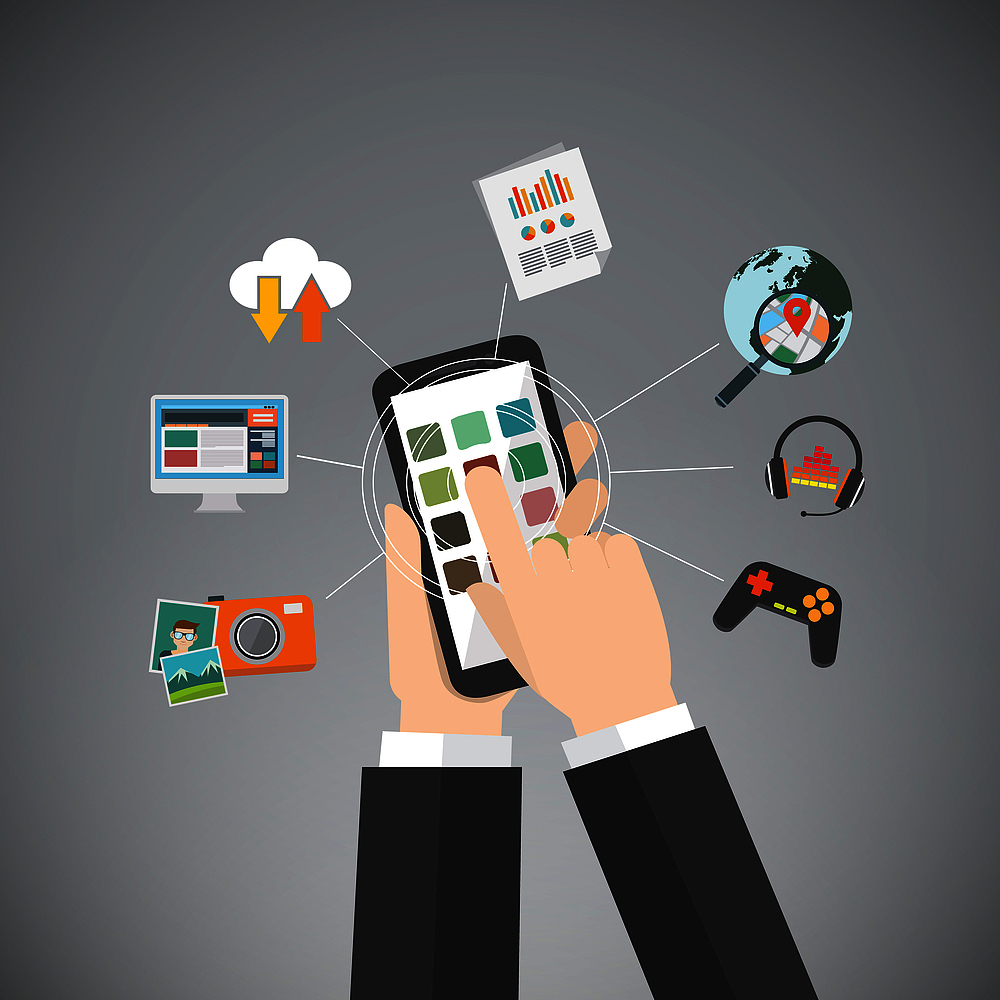 internet theme gadget vector art