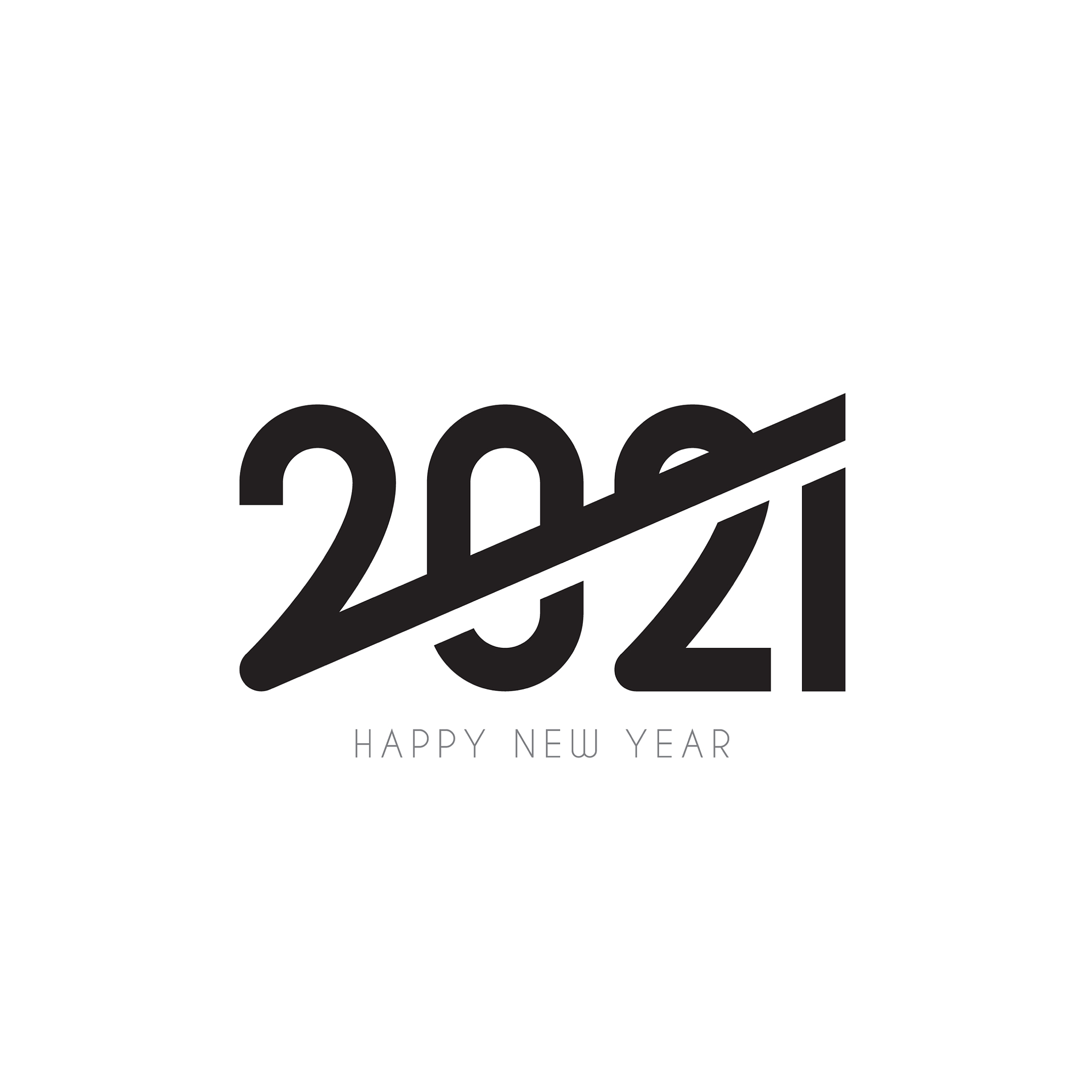 2021 happy new year icon design