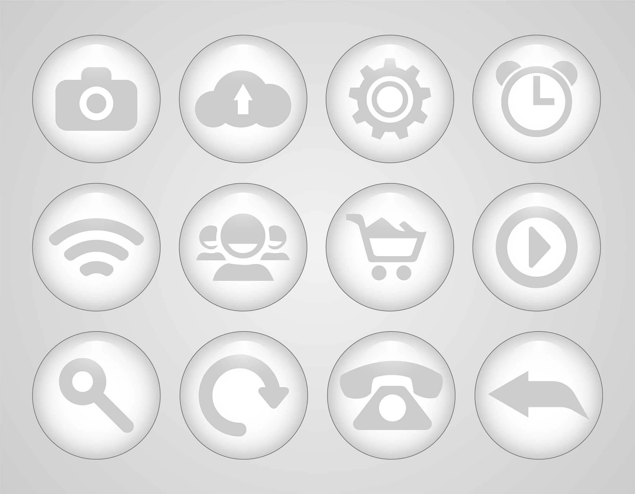 glass icons