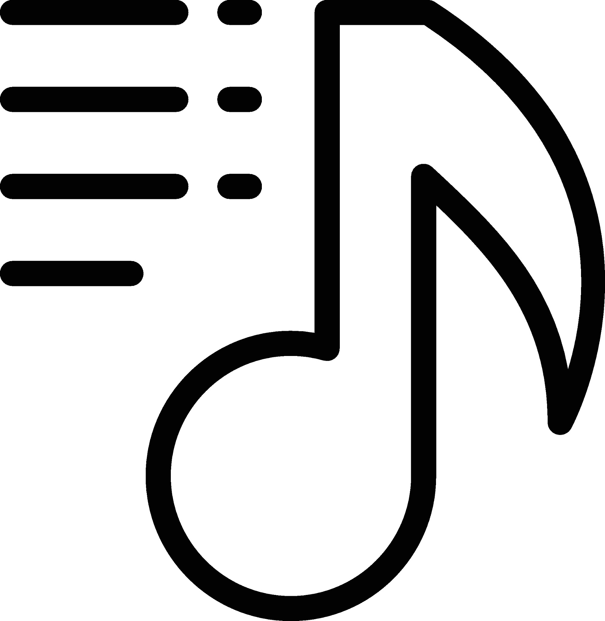 music list