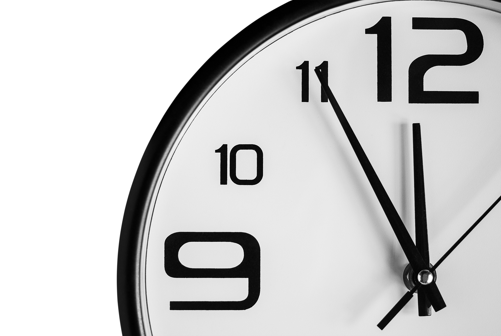 wall clock isolated on a white background