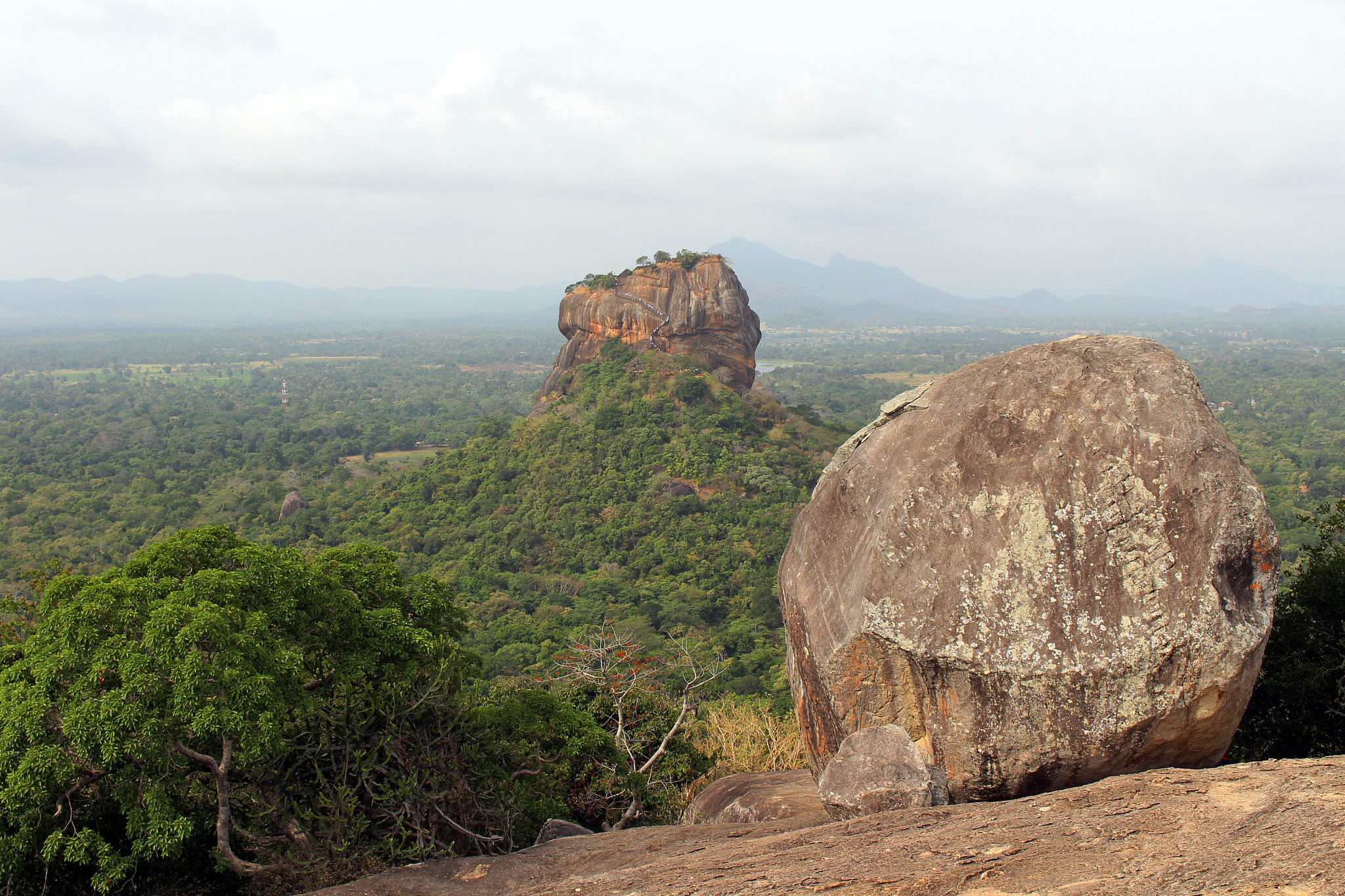 rocks and sigiriya - the lion rock-, as seen from pidurangala ro
