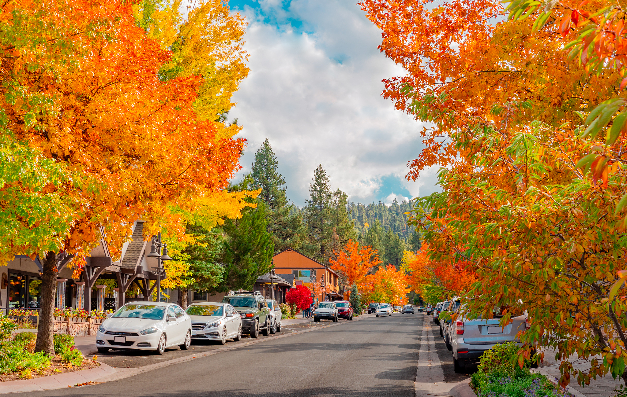 autumn village at  big bear lake, san bernardino, ca (p)
