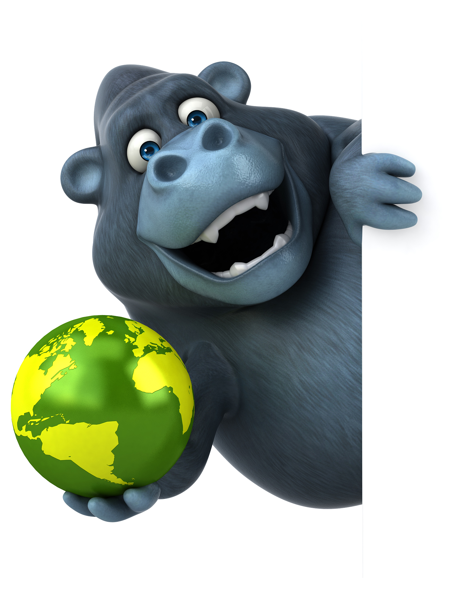 fun gorilla - 3d illustration