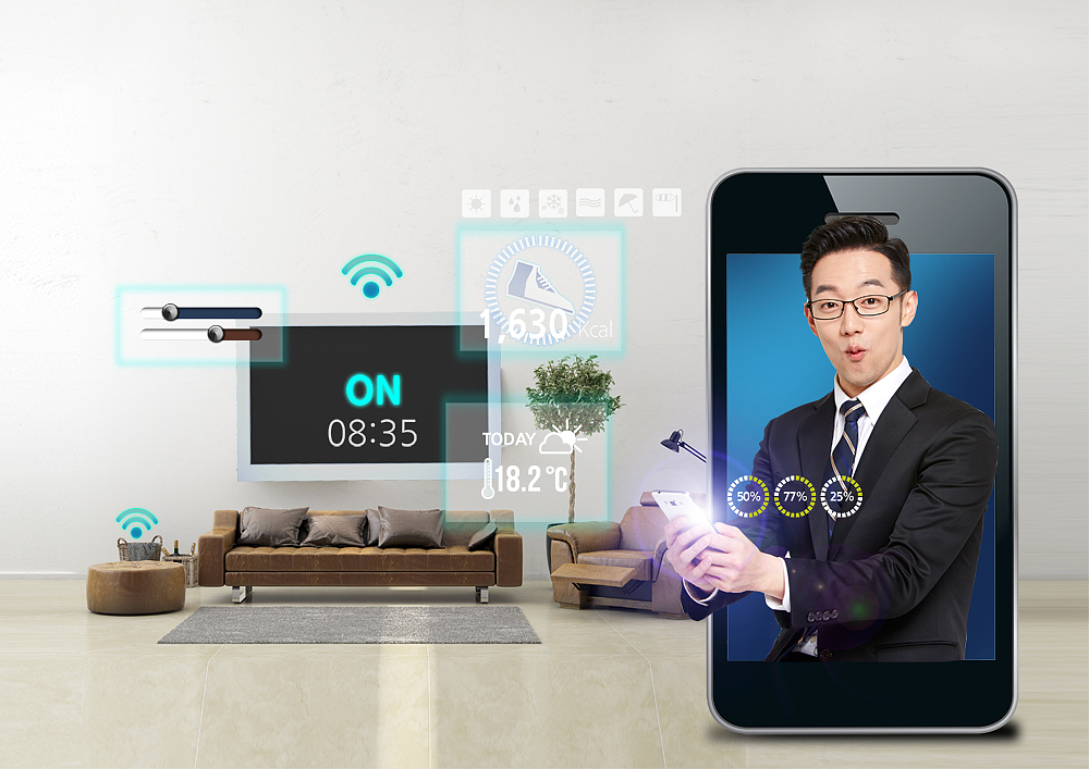 iot concept digital composite image