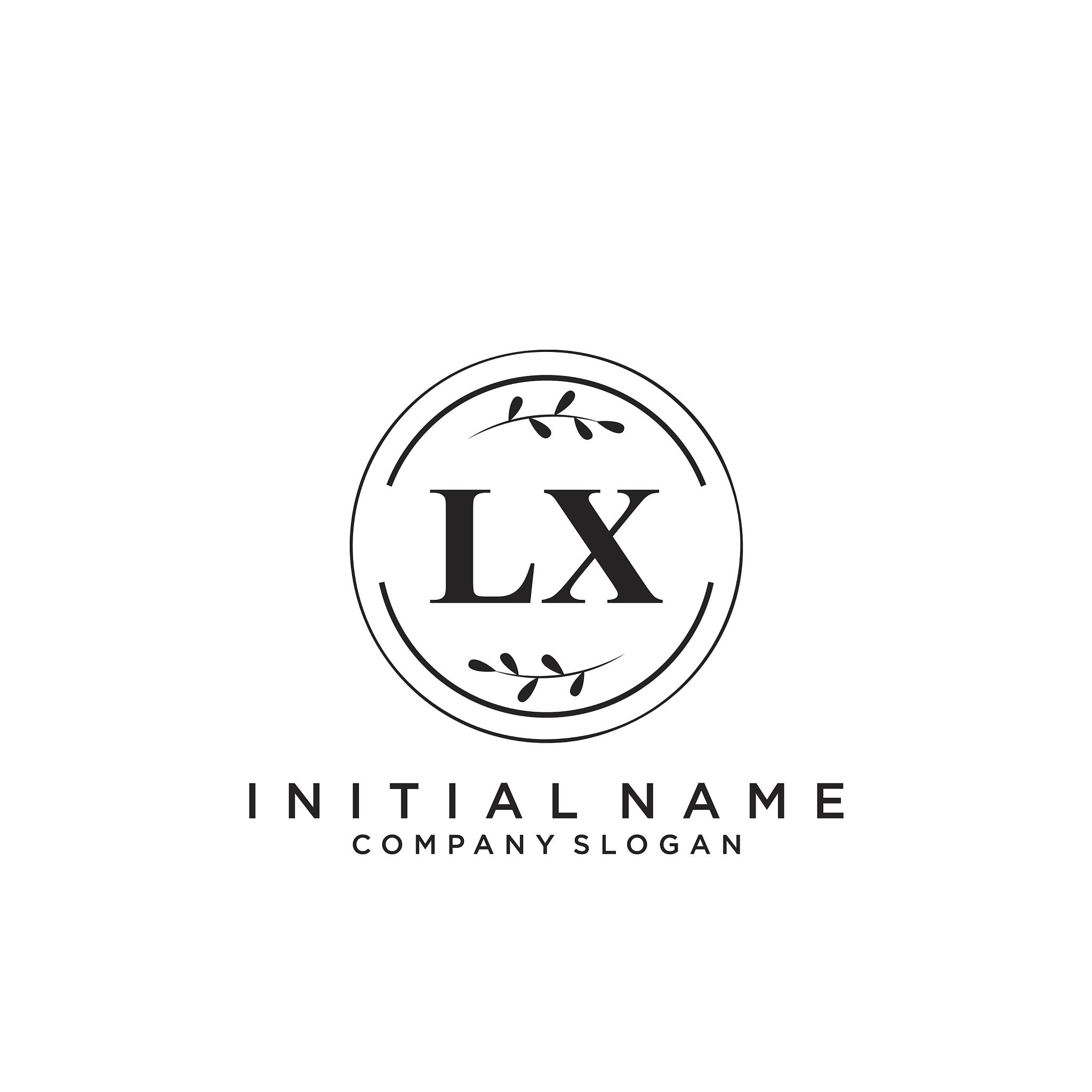 lx initial handwriting logo design