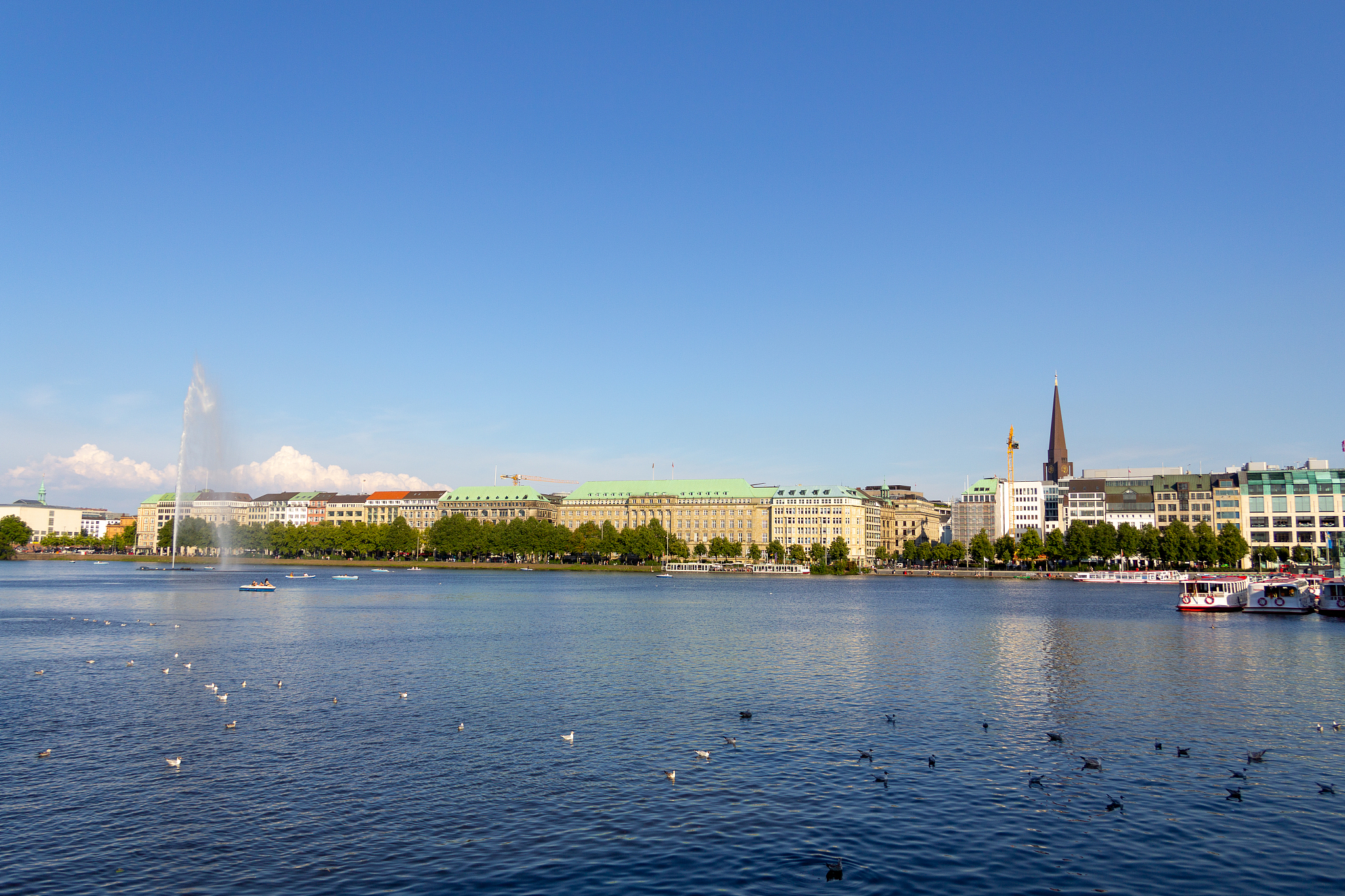 binnenalster lake in hamburg