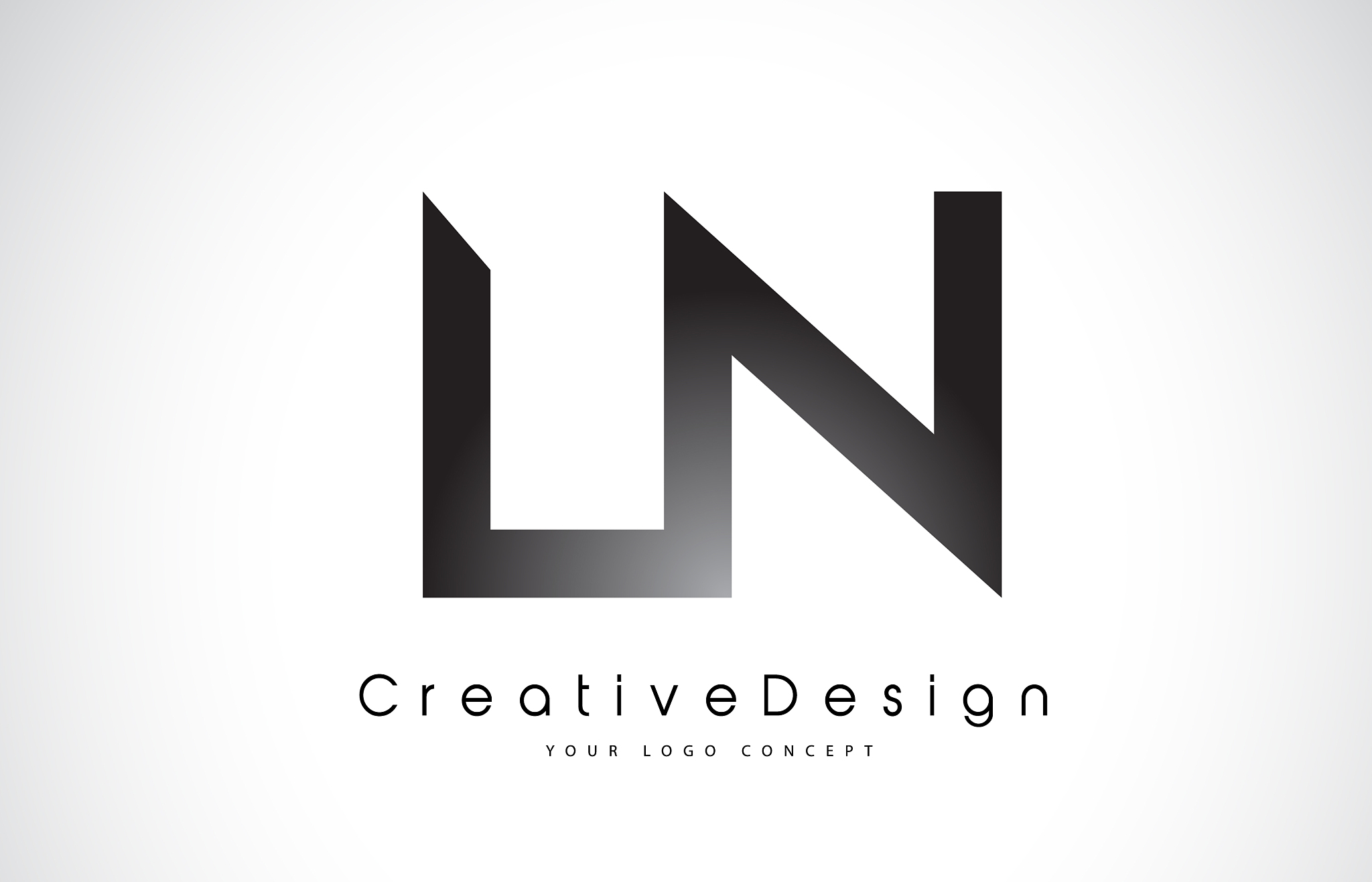 ln l n letter logo design creative icon modern