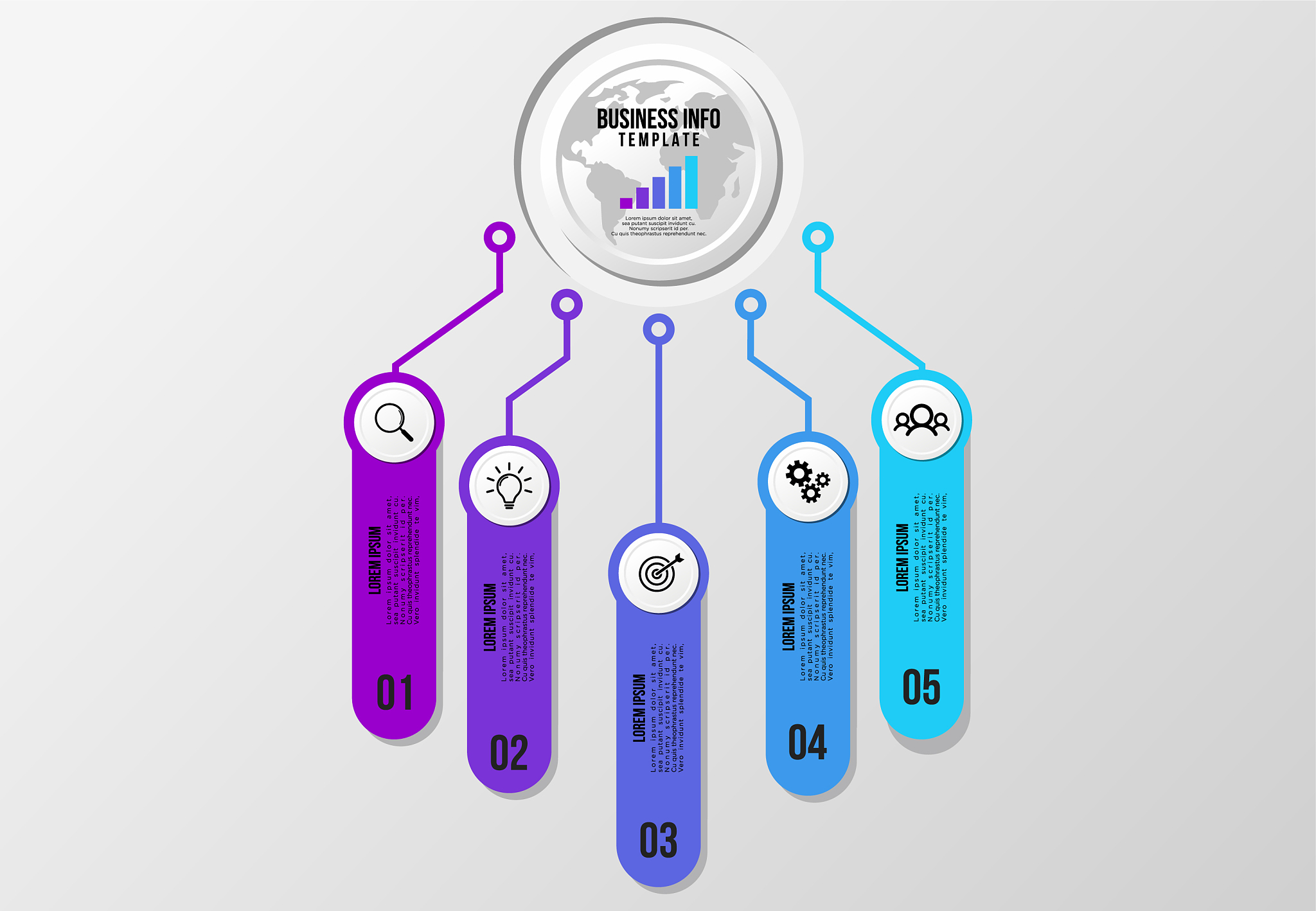 infographic design template with options steps