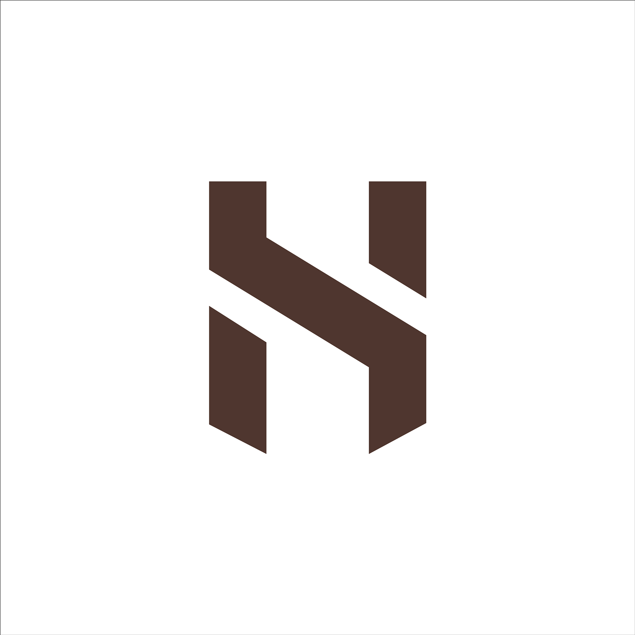 initial letter hs or sh logo design template