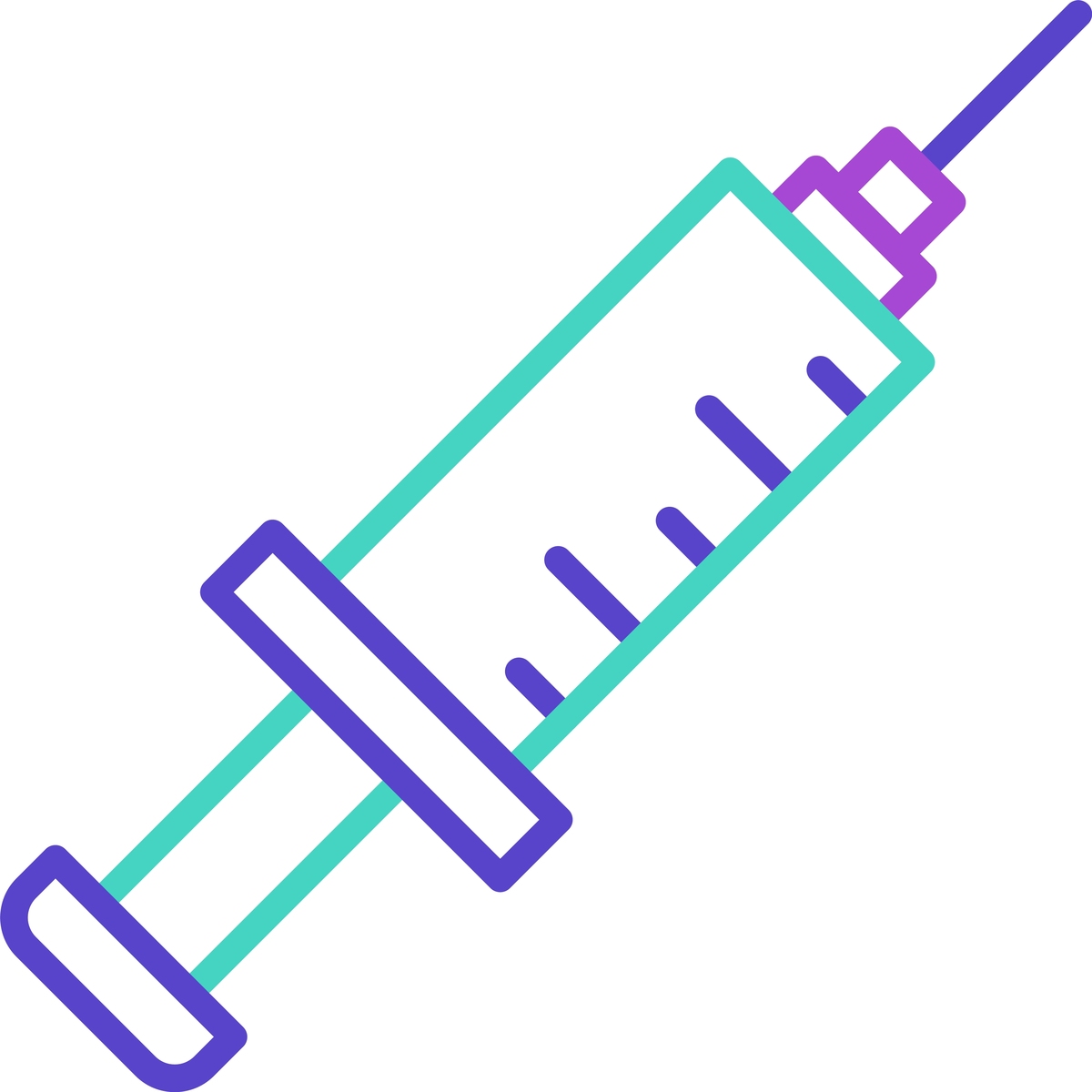 可爱注射器简笔画，萌化医疗用品