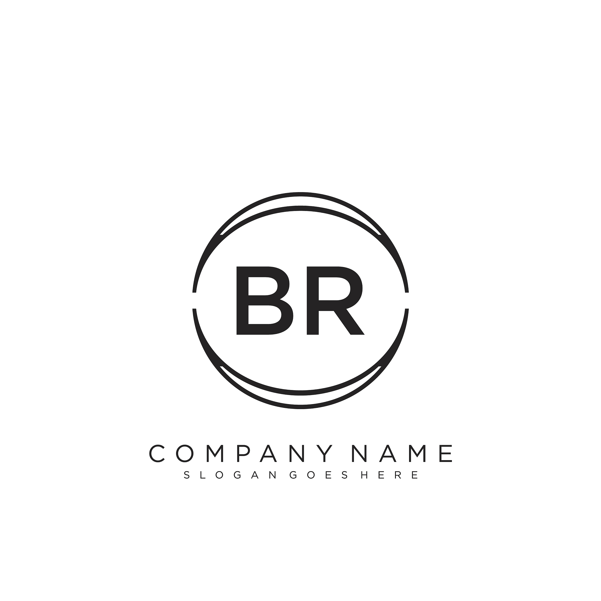 br initial handwriting logo design