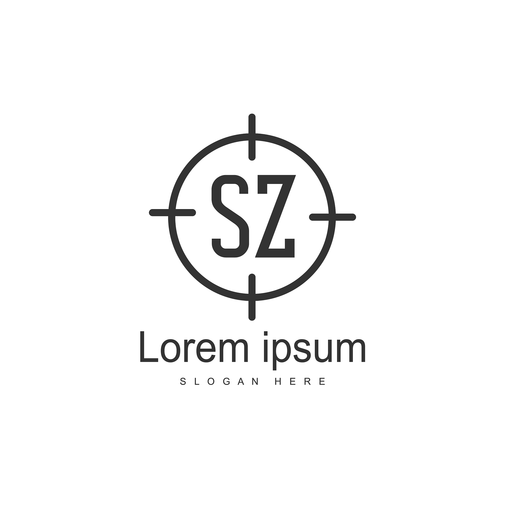 initial letter sz logo template minimalist letter