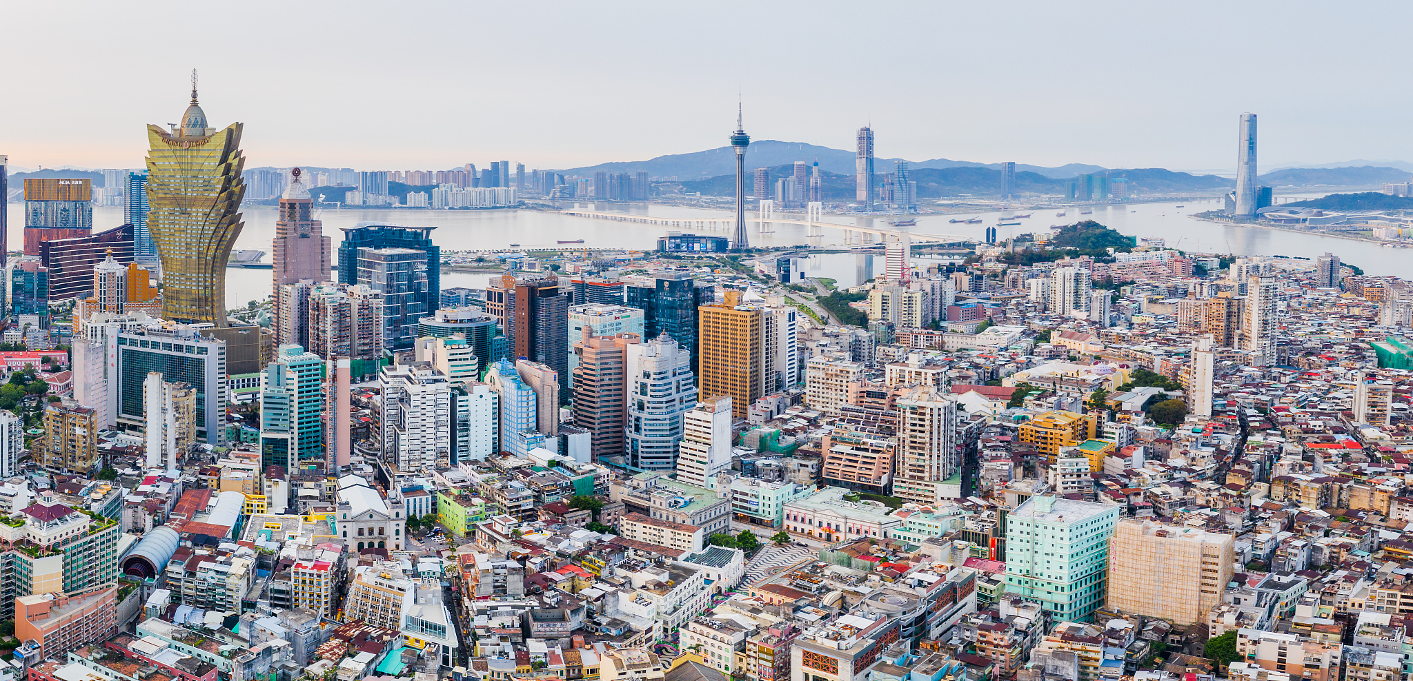 澳门都市景观全景图