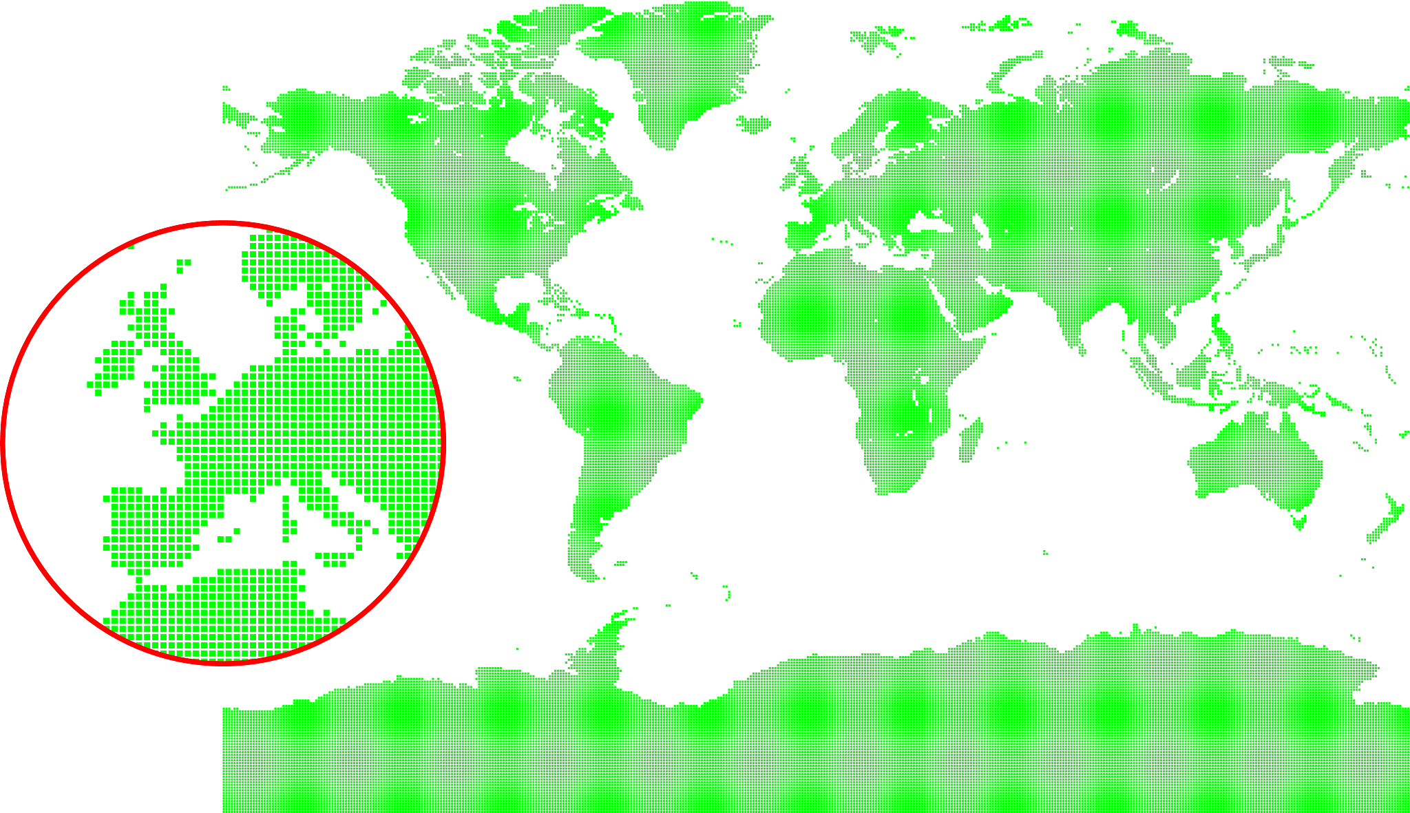 pixel world map