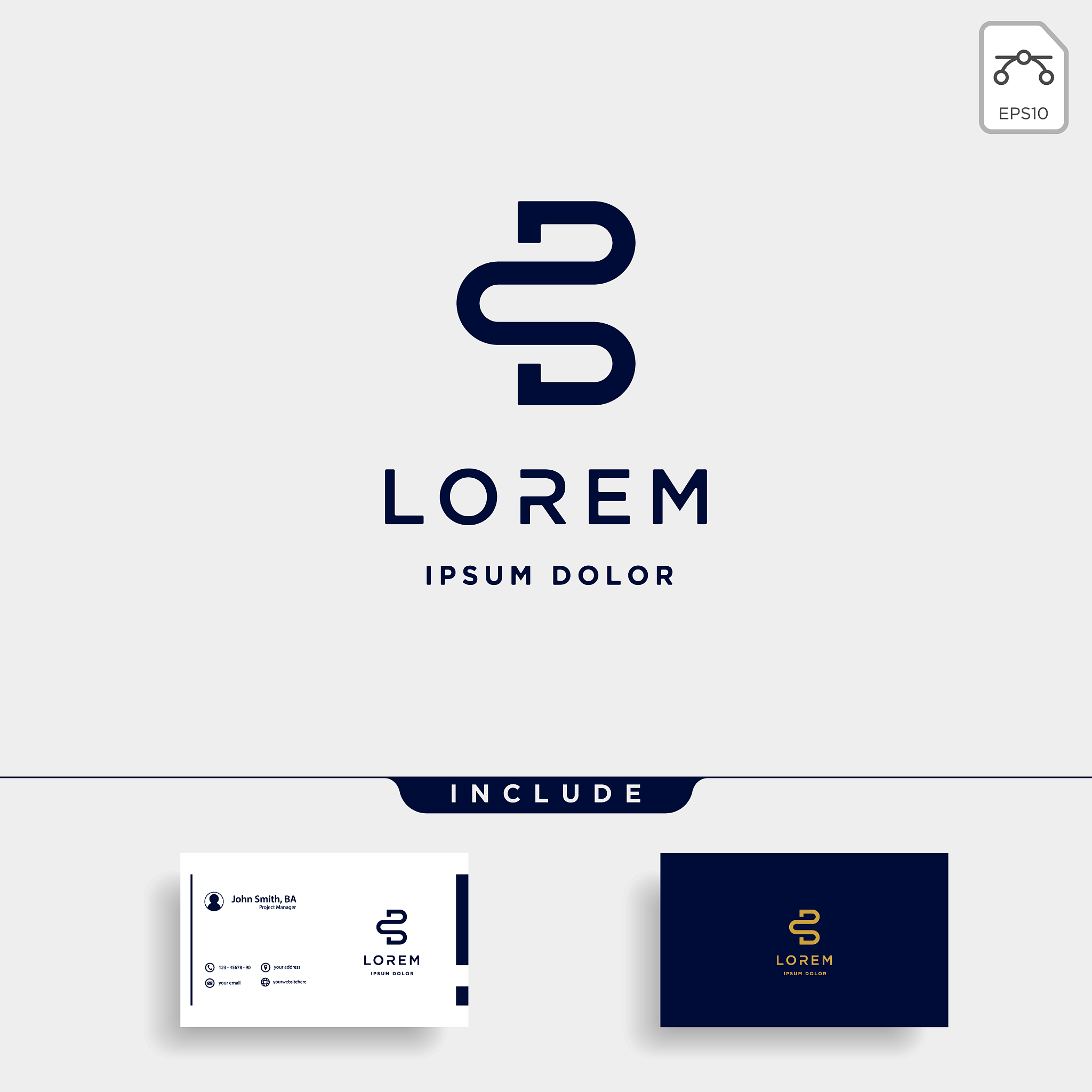 letter ps sb b bs logo design simple