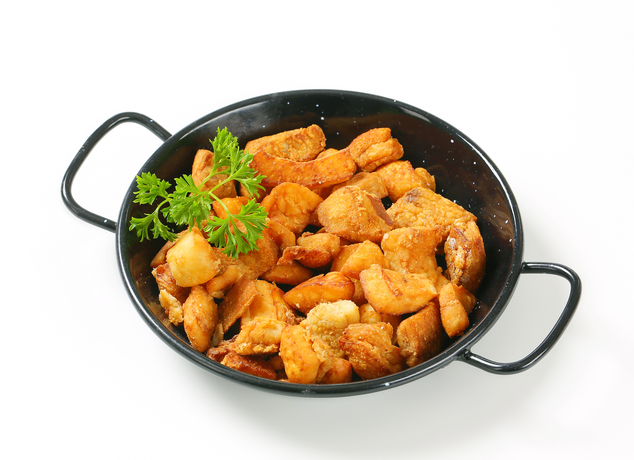 crispy fried pork greaves
