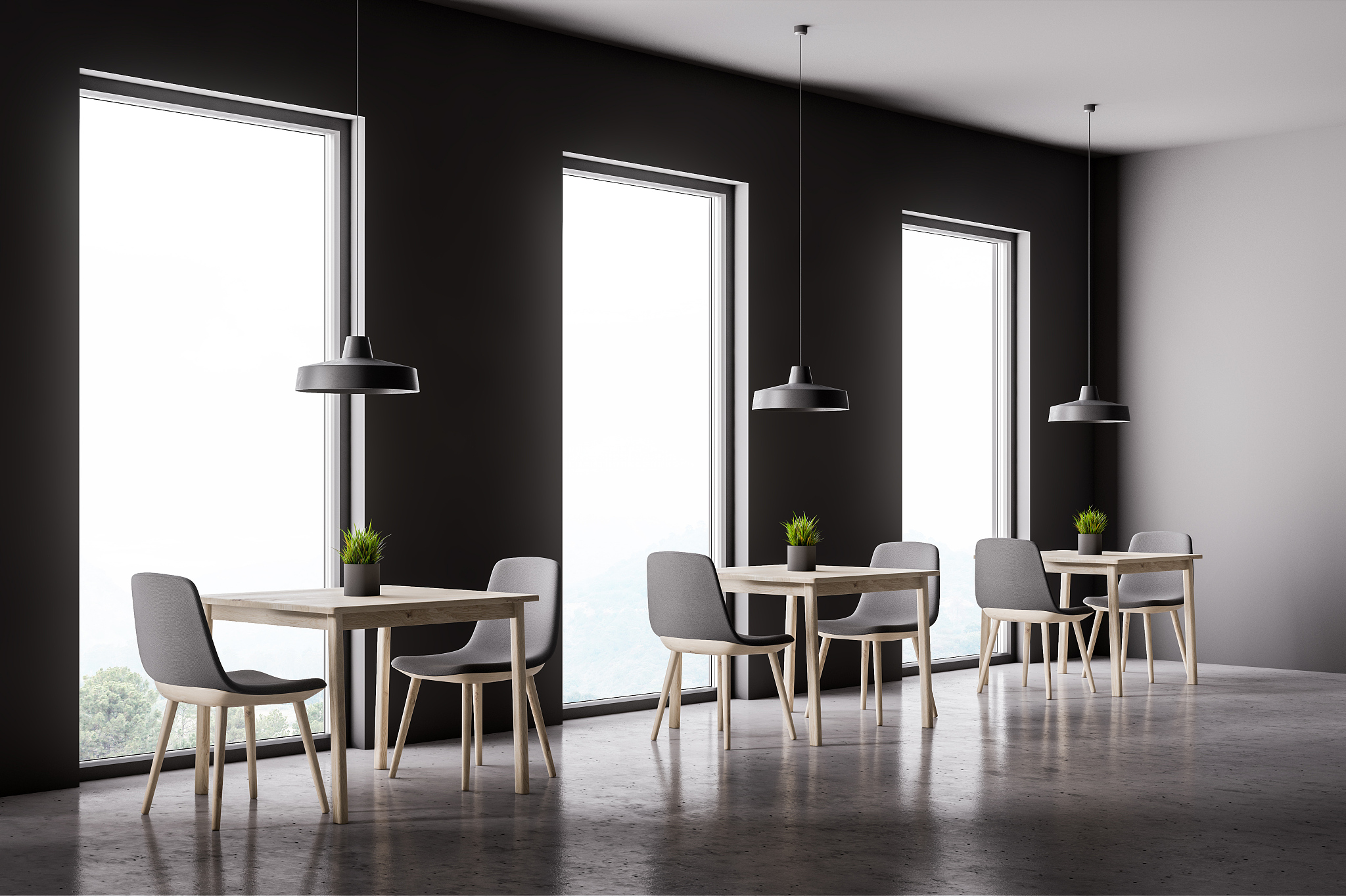 loft gray cafe corner