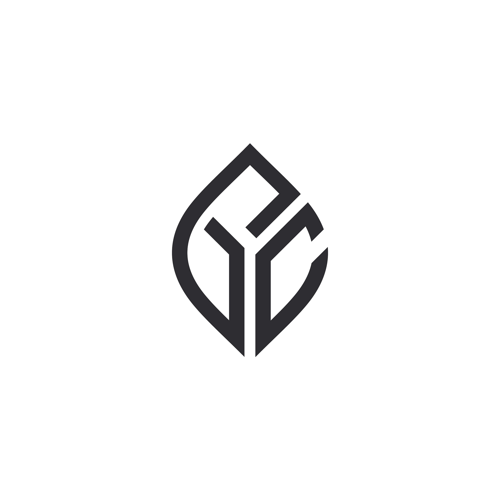 gc letter logo icon design template elements