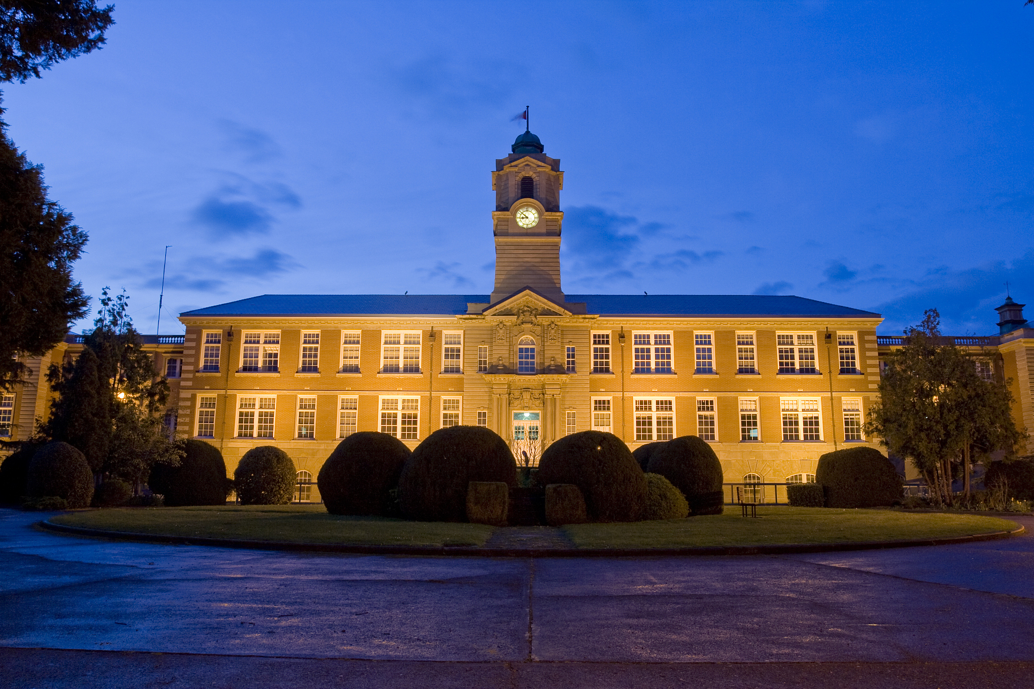 building at night