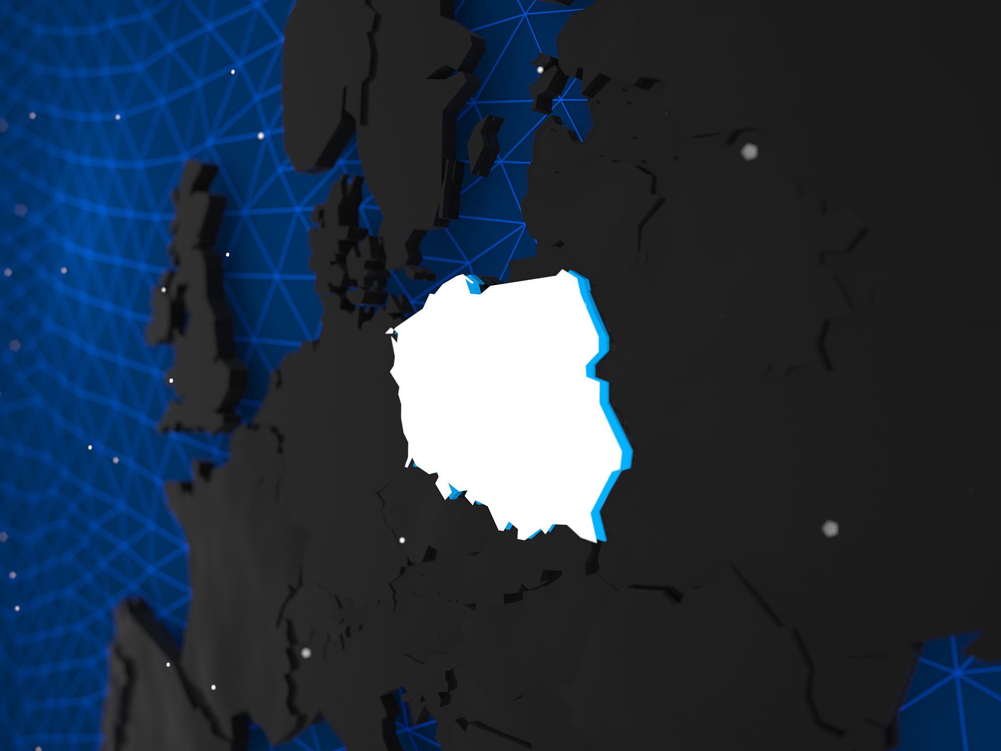 poland 3d map