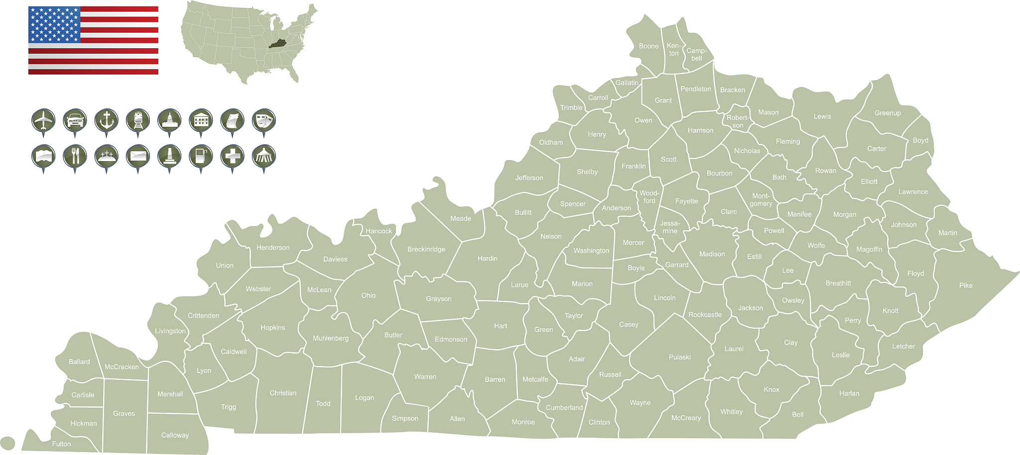 map of kentucky