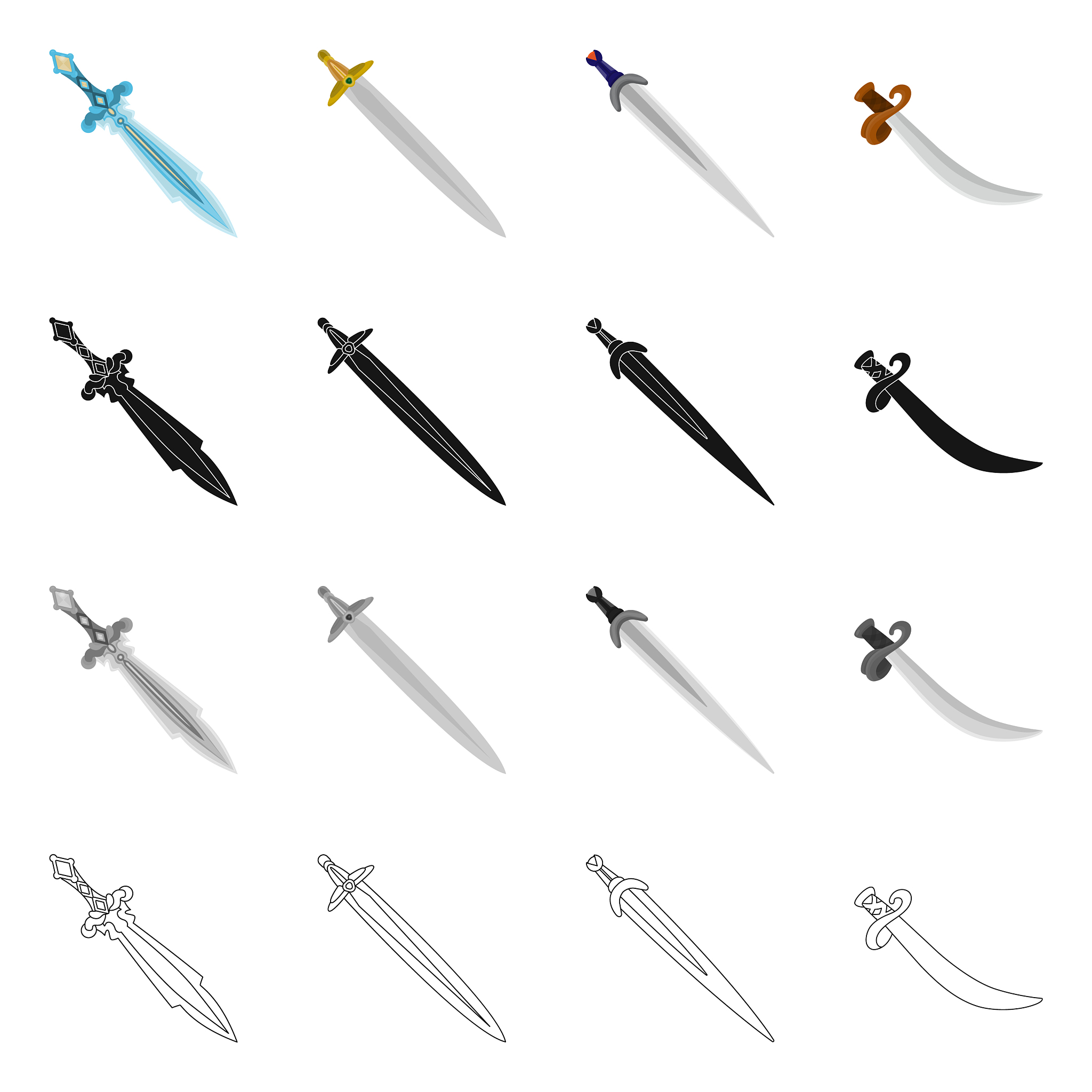 isolated object game and armor sign collection