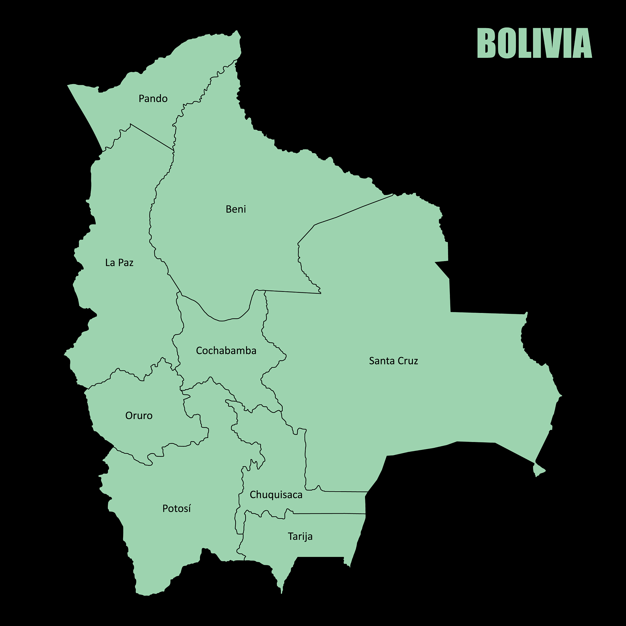 bolivia regions map