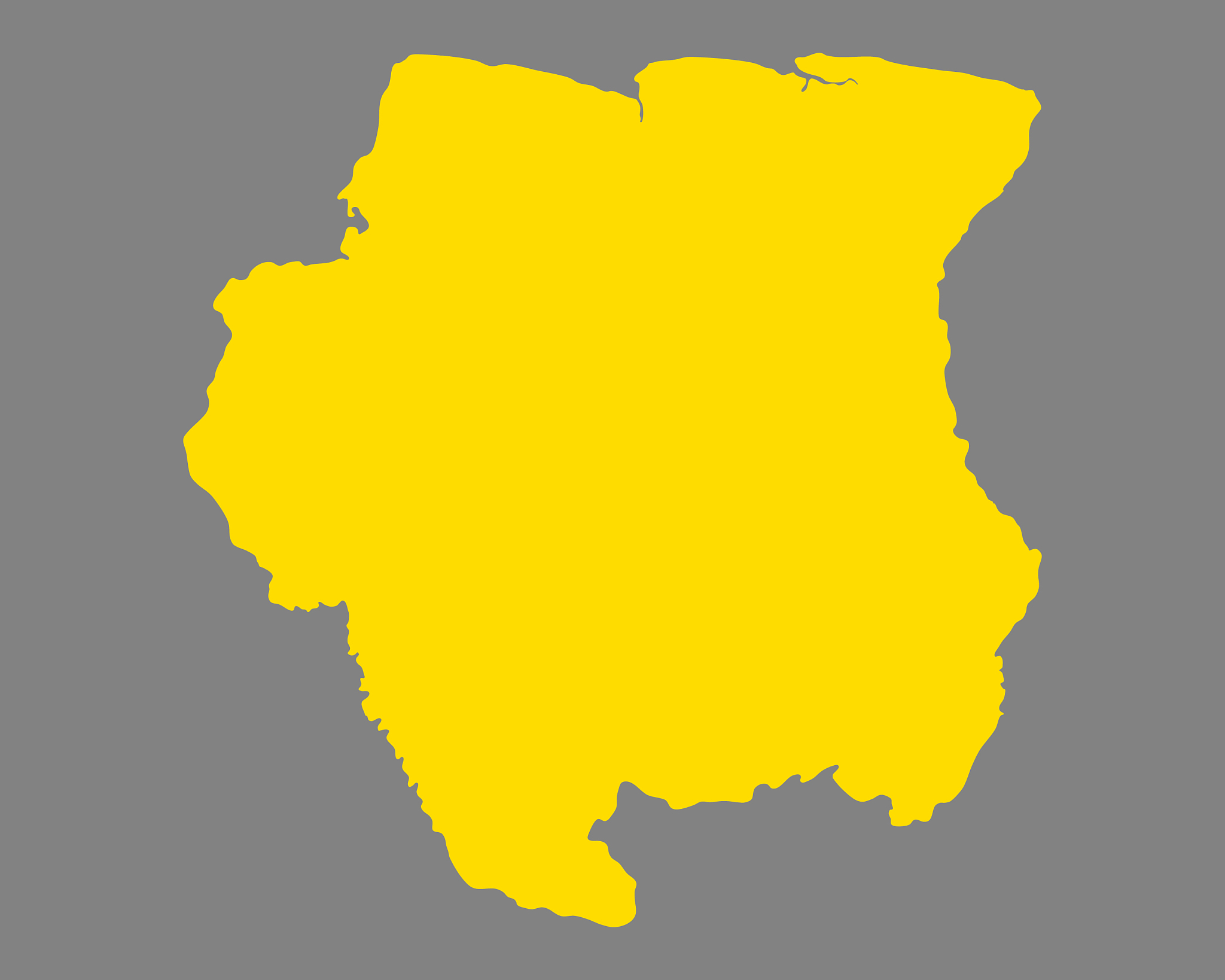 map of suriname
