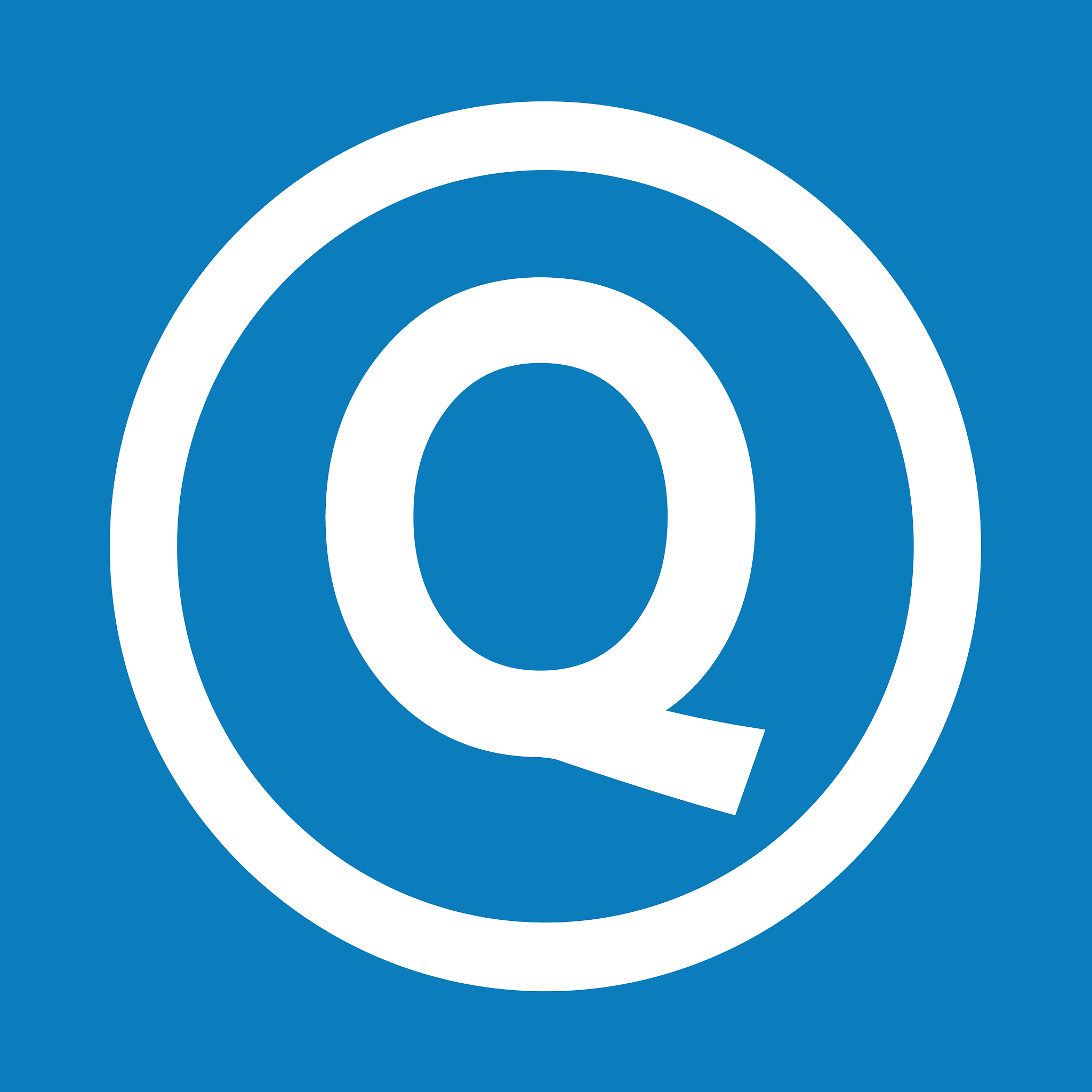 basic font letter q icon design