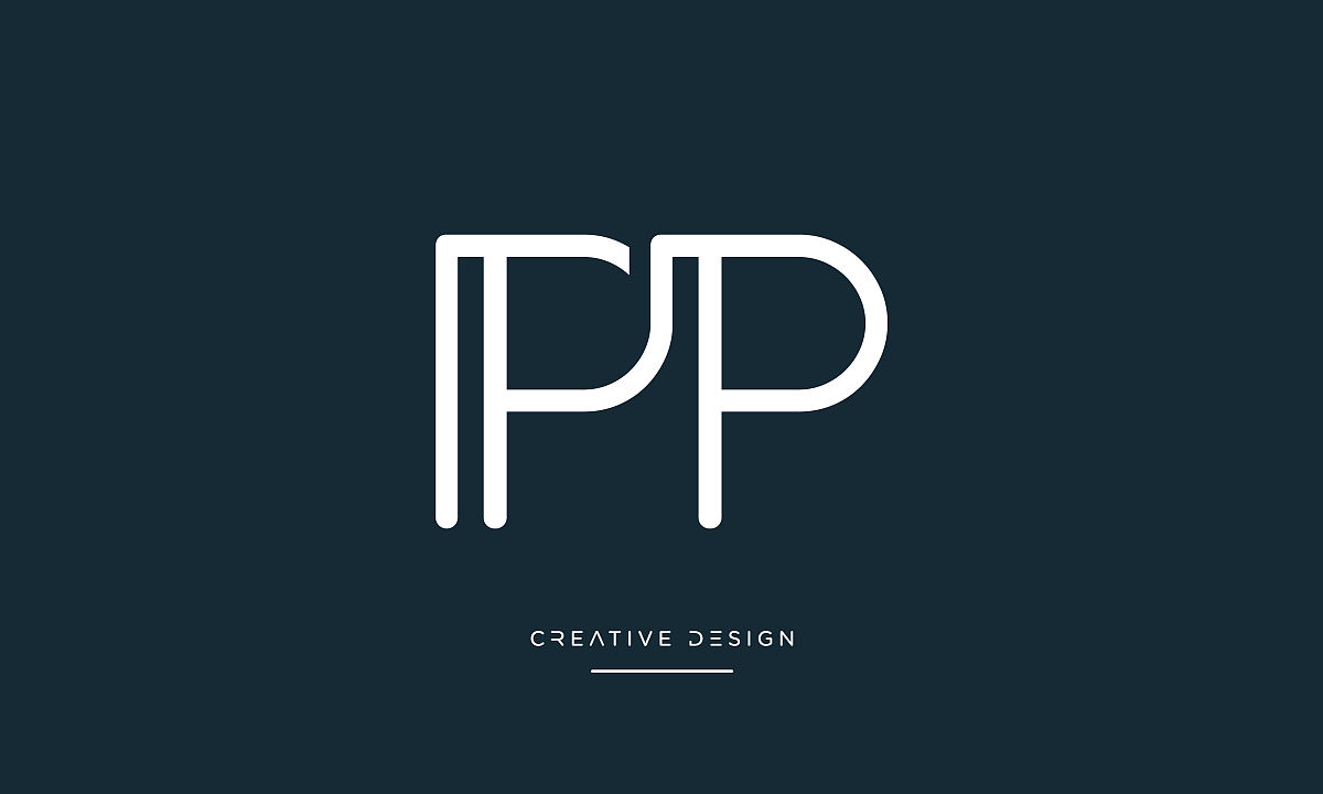 pp, p字母抽象图标标志字母组合