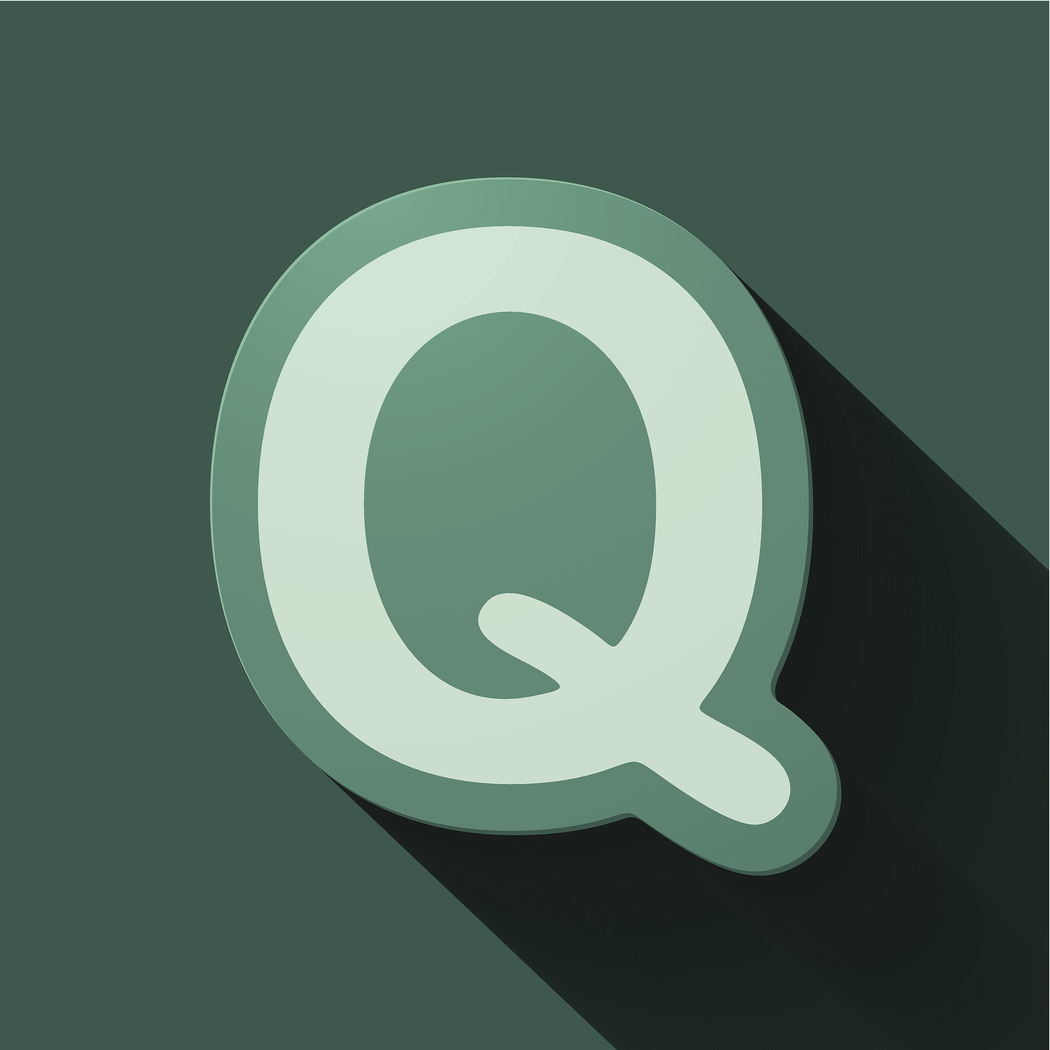 volume icons alphabet: q