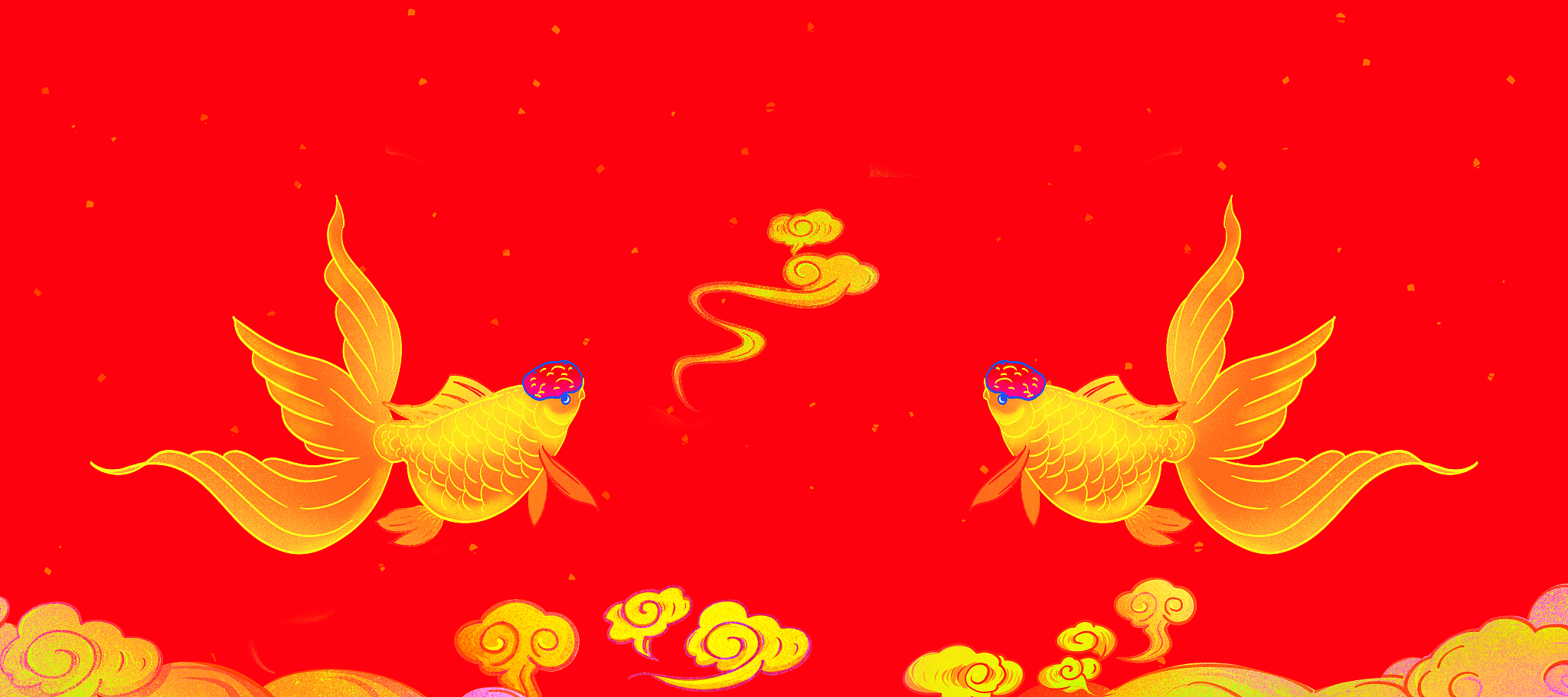 新年,春节,插画,年<strong>俗</strong>,国潮风,明亮,运气,艺术,抽象,无人