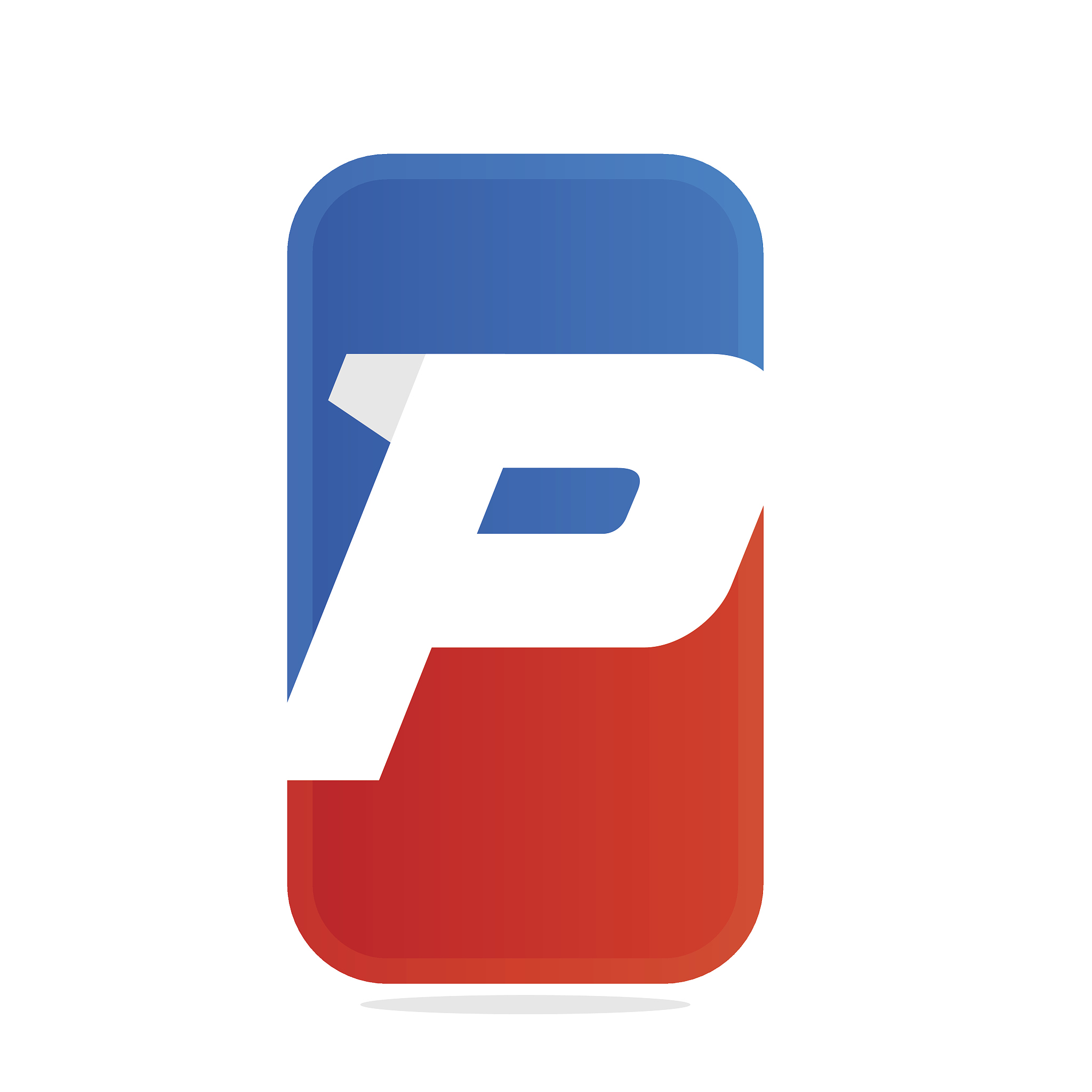 p letter for fitness, sport team or gym.