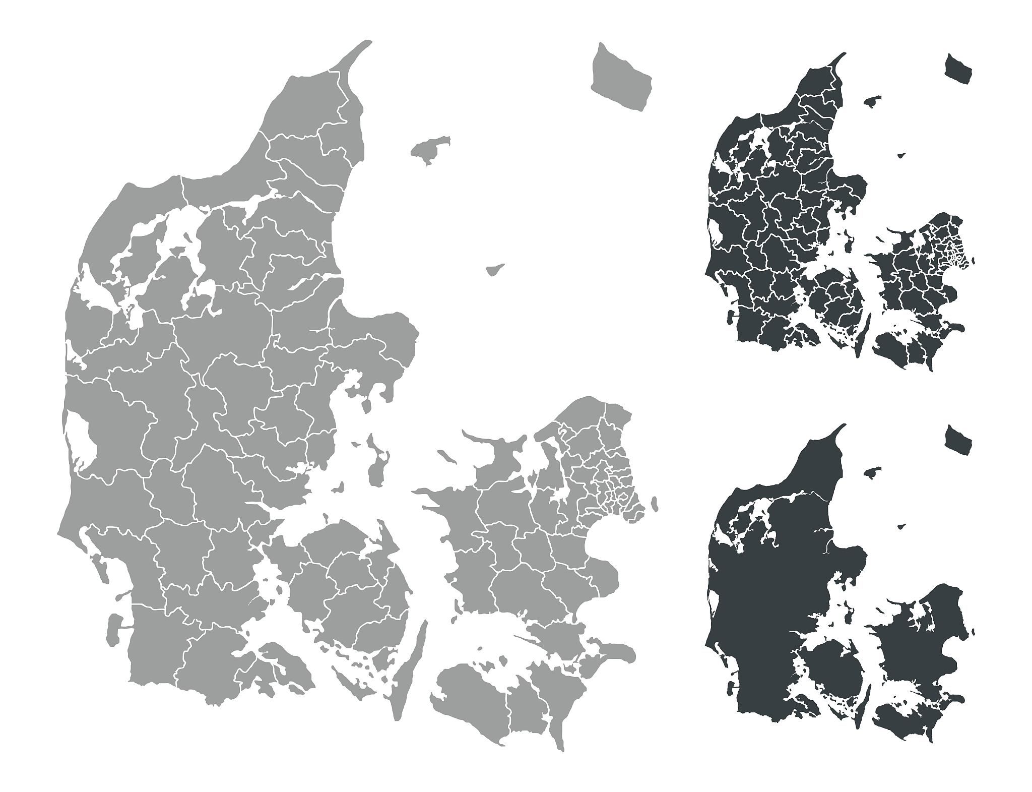detailed map of denmark
