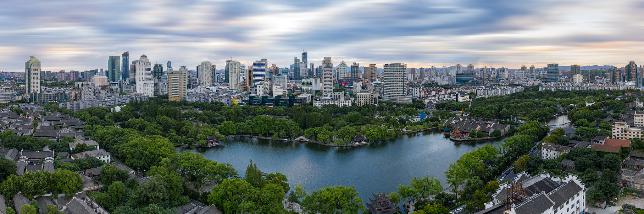 宁波月湖全景