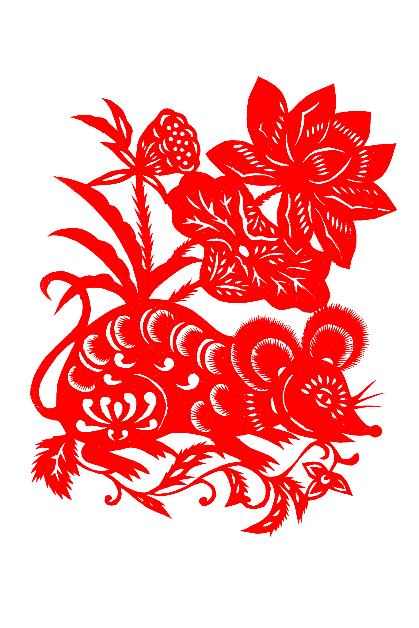 补充扩写：剪纸的技法主要有阳刻和阴刻两种。阳刻是将要表现的图案剪下留下空白的部分。阴刻则是减去形体造型的线条保留块面部分以剪刻后的空白来表现形象。