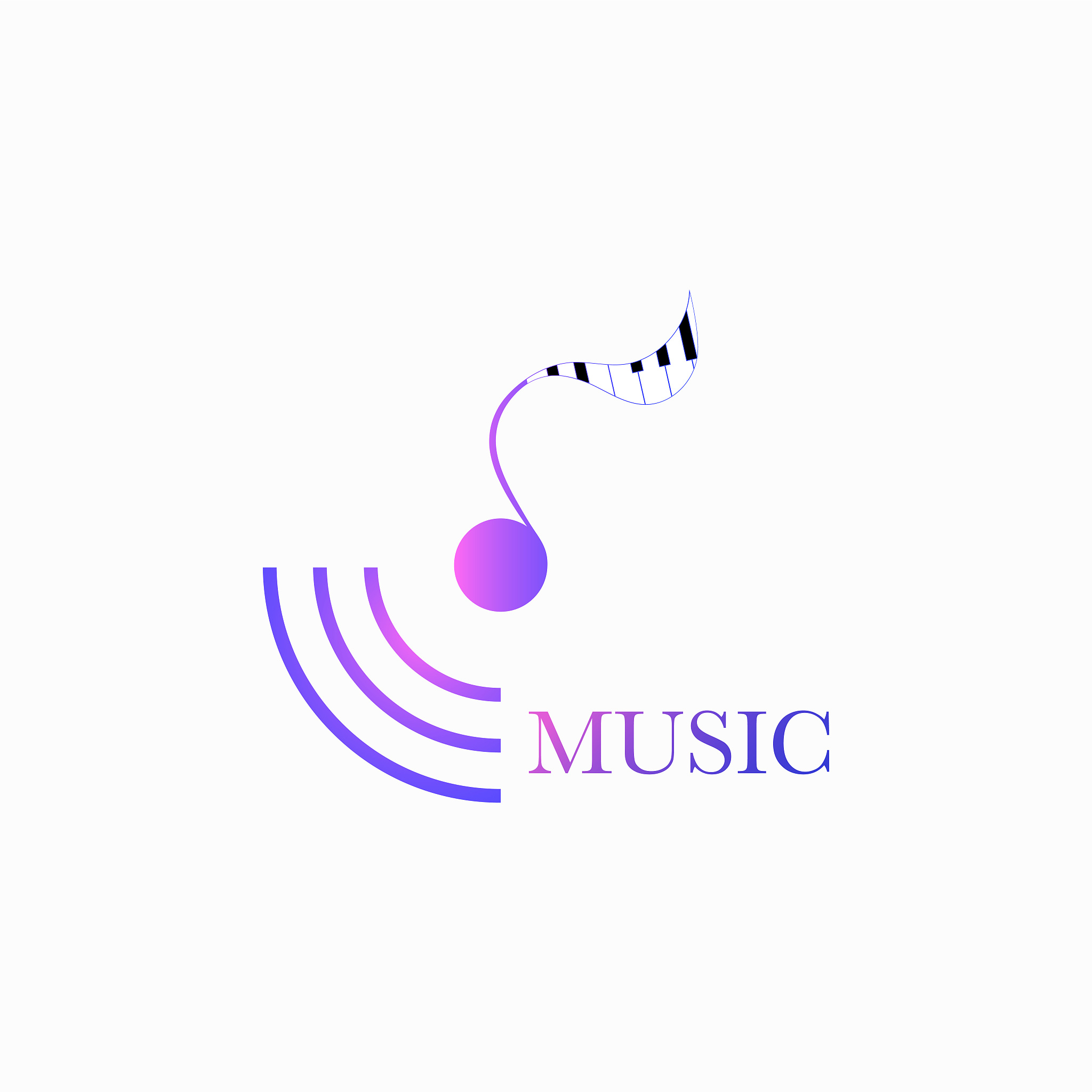 music vector design element with musical note and piano keys
