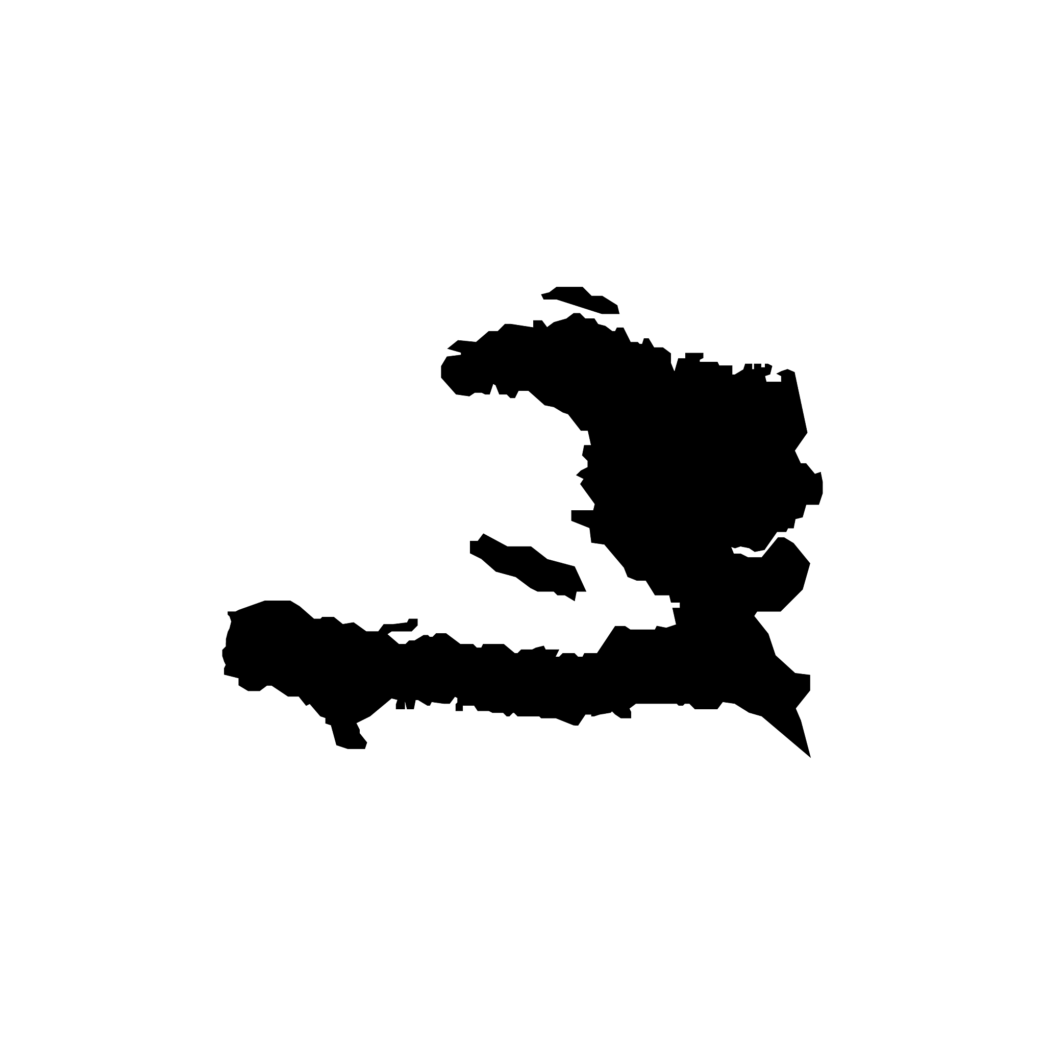 haiti map on a white background sign eps ten