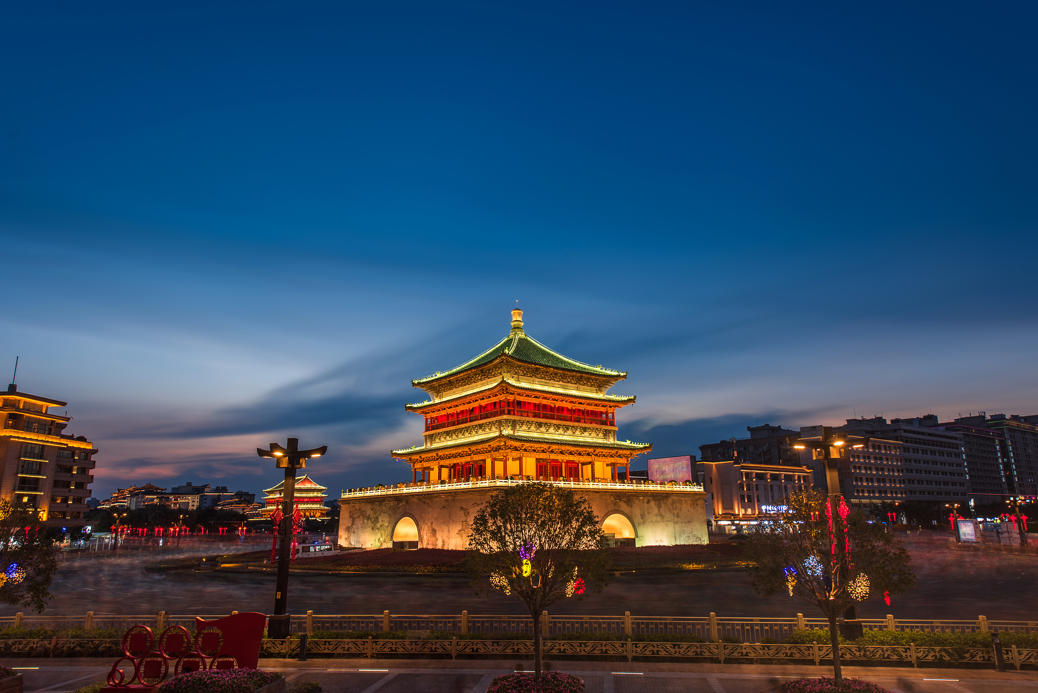 西安钟鼓楼夜景